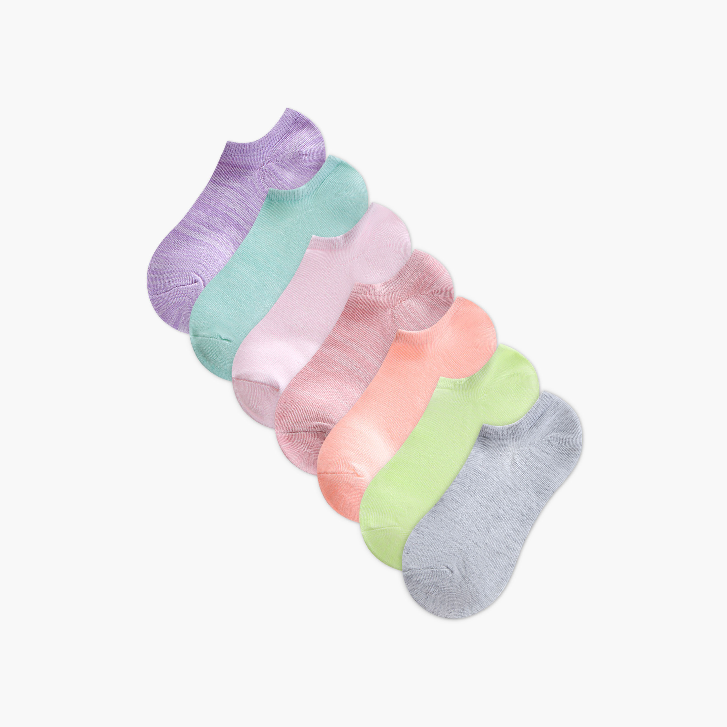 Set of 7 - Invisible Socks with Antibacterial Protection-women-socksandstockings-image-1