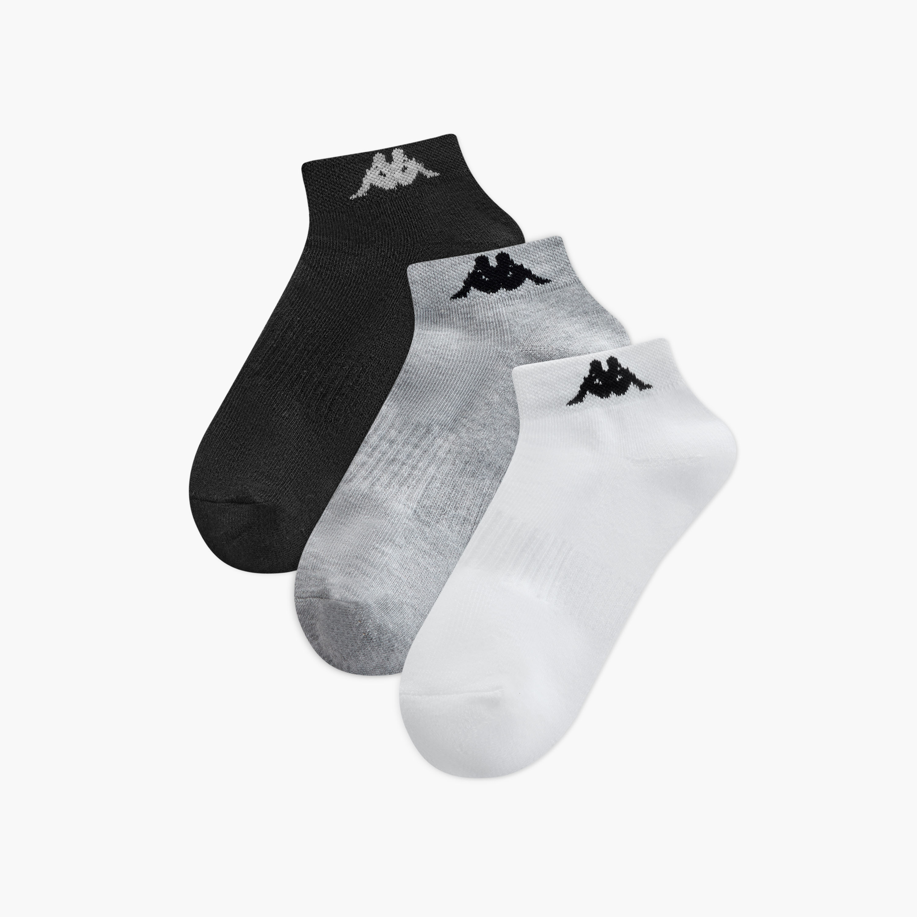 طقم جوارب 3 أزواج بطول الكاحل وحماية من البكتيريا وطبعات الشعار من كابا-women-socksandstockings-image-1