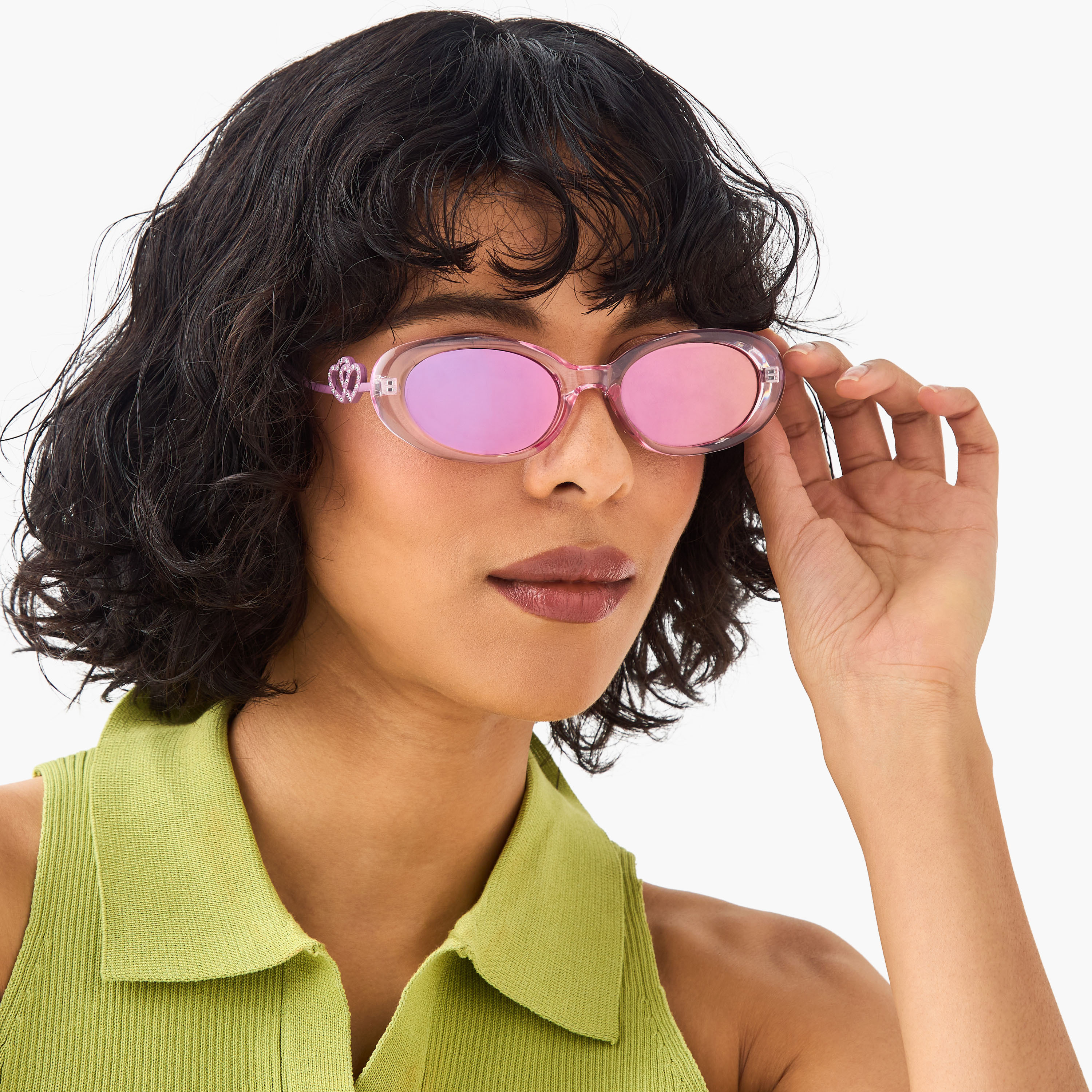 نظارة شمسية بعدسات ملونة وإطار كامل-women-sunglasses-image-2