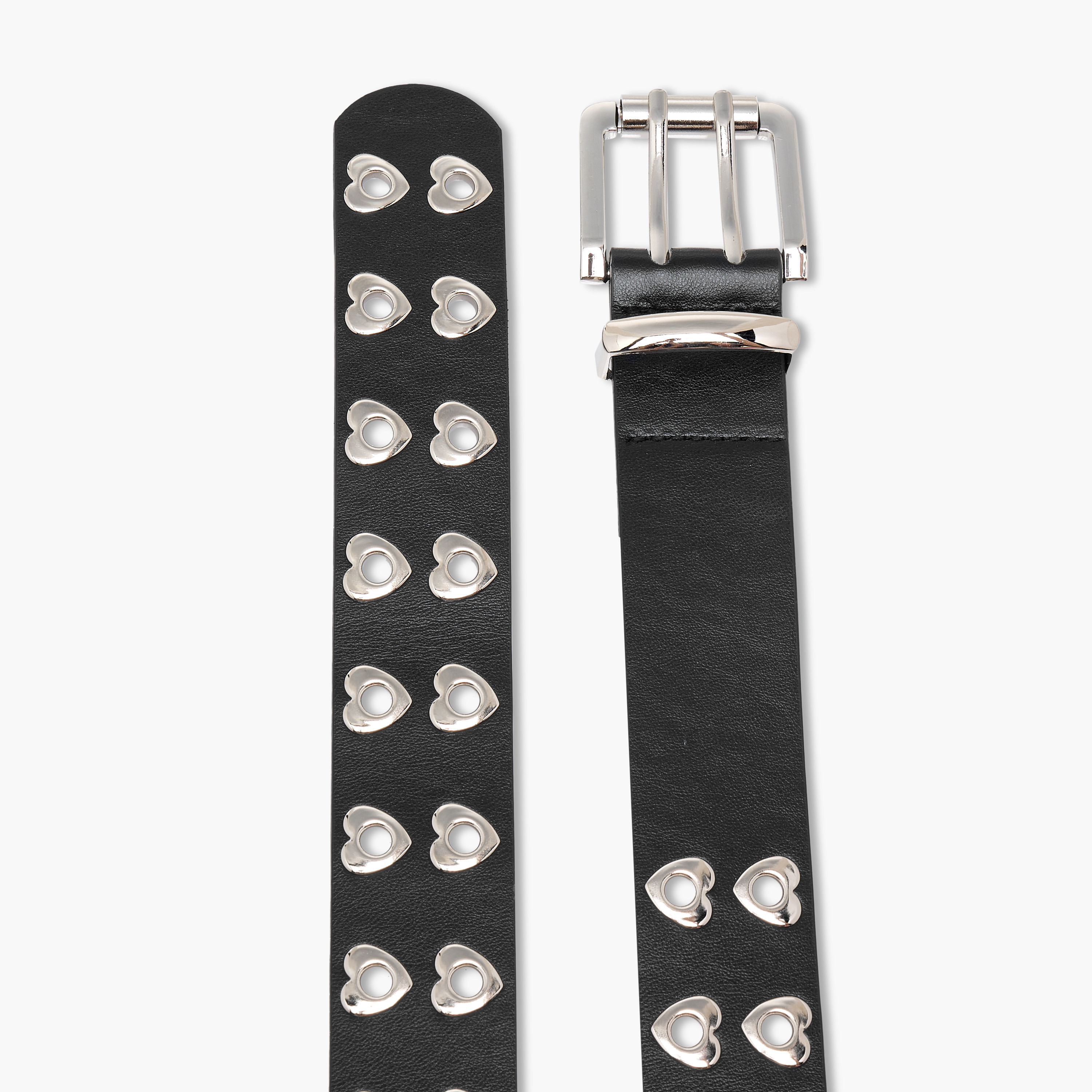 Heart Rivet Detail Belt with Pin Buckle Closure-women-clothingaccessories-belts-image-7