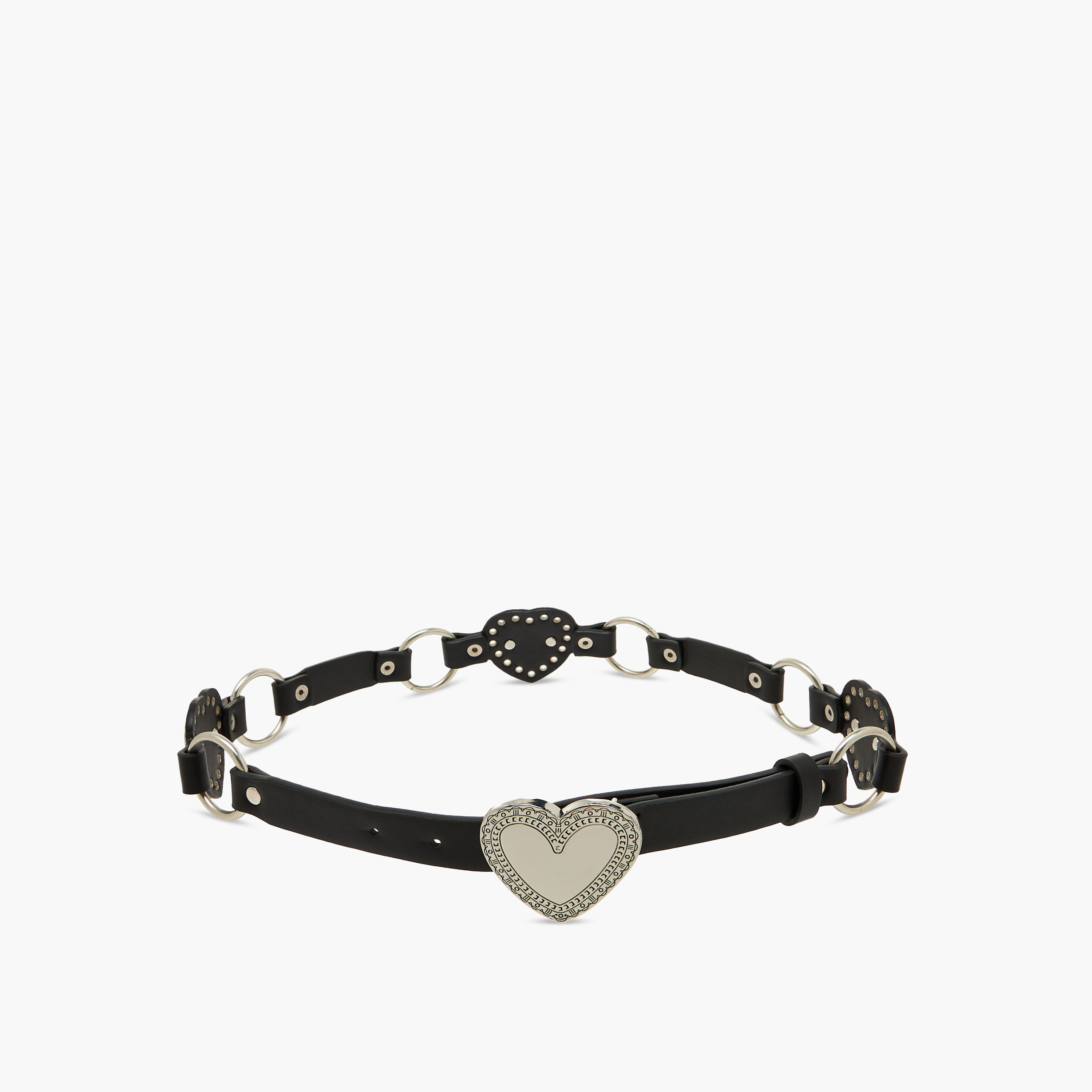 Heart Accent Belt with Buckle Closure-women-clothingaccessories-belts-image-1
