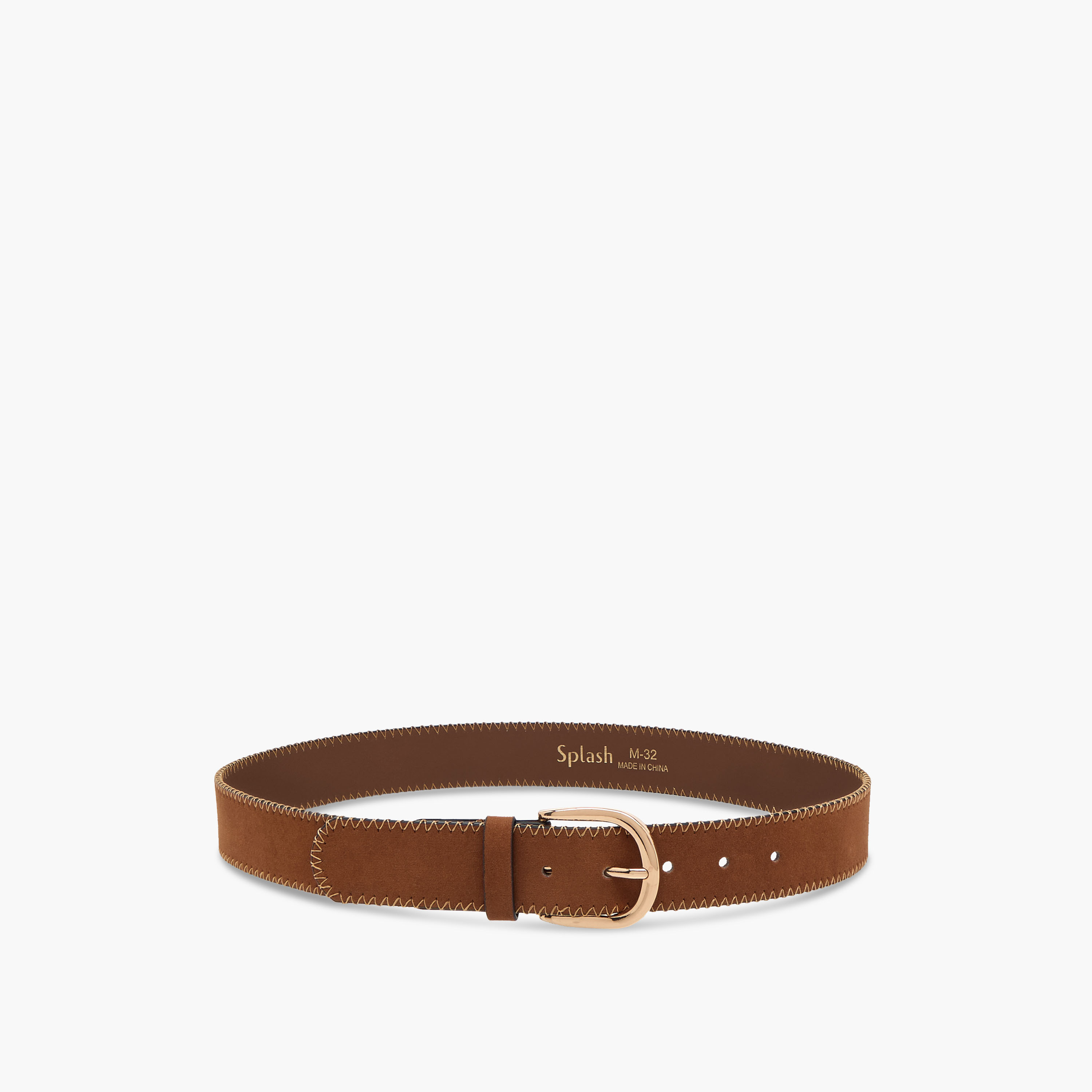 Stitch Detail Suede Belt with Pin Buckle Closure-women-clothingaccessories-belts-image-5