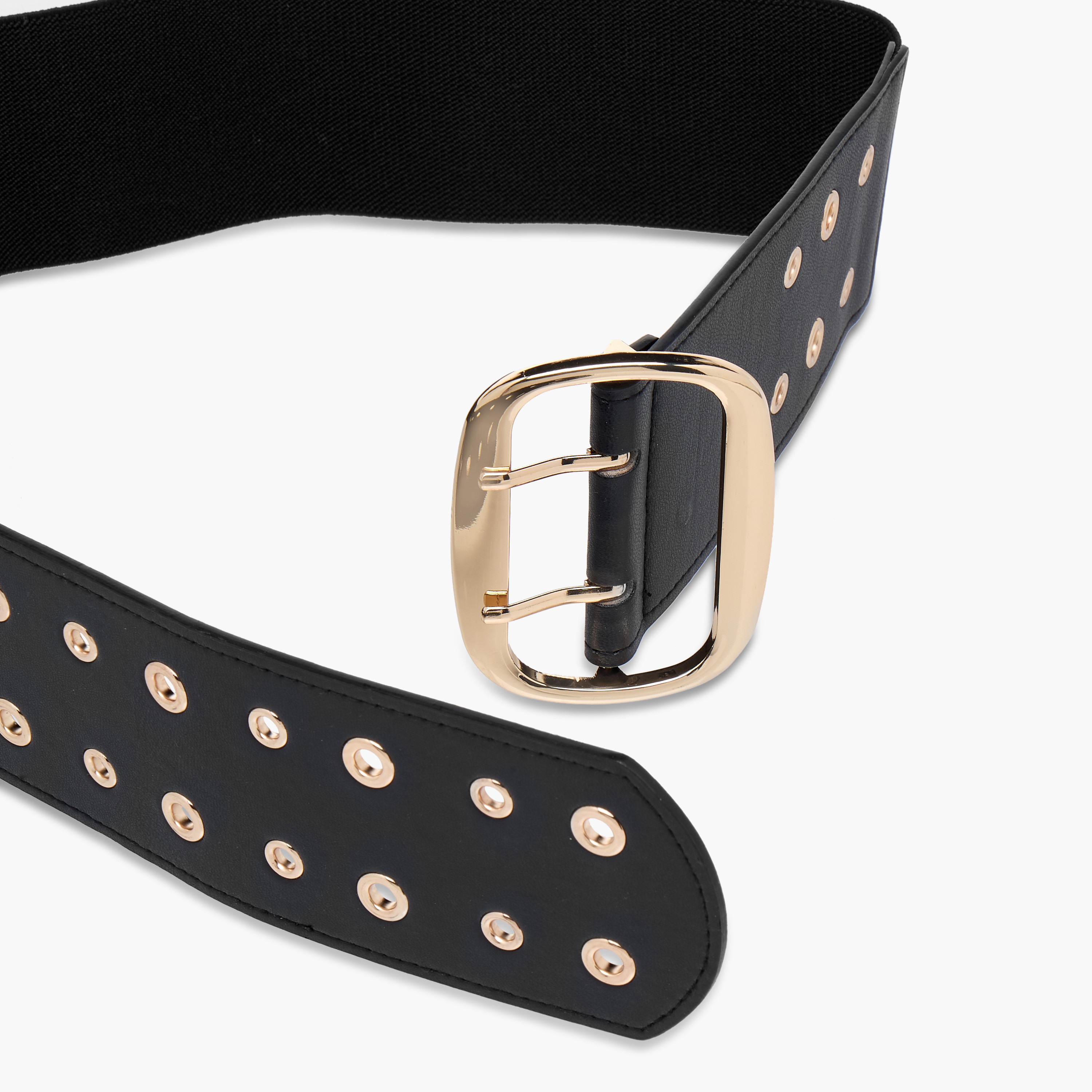 حزام مزين بمسامير على شكل قلب مع إبزيم بدبوس-women-clothingaccessories-belts-image-6