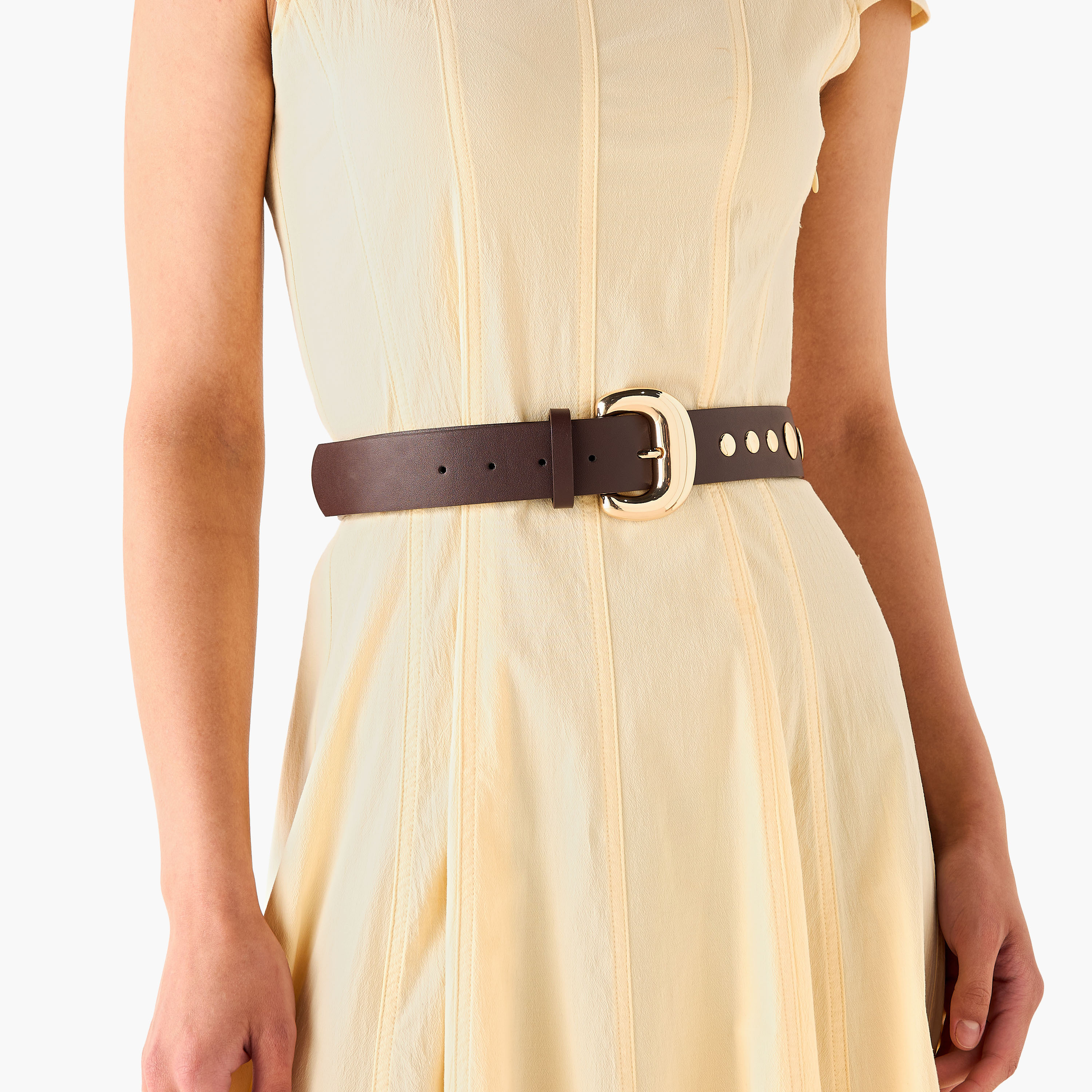 Studded Belt with Pin Buckle Closure-women-clothingaccessories-belts-image-2