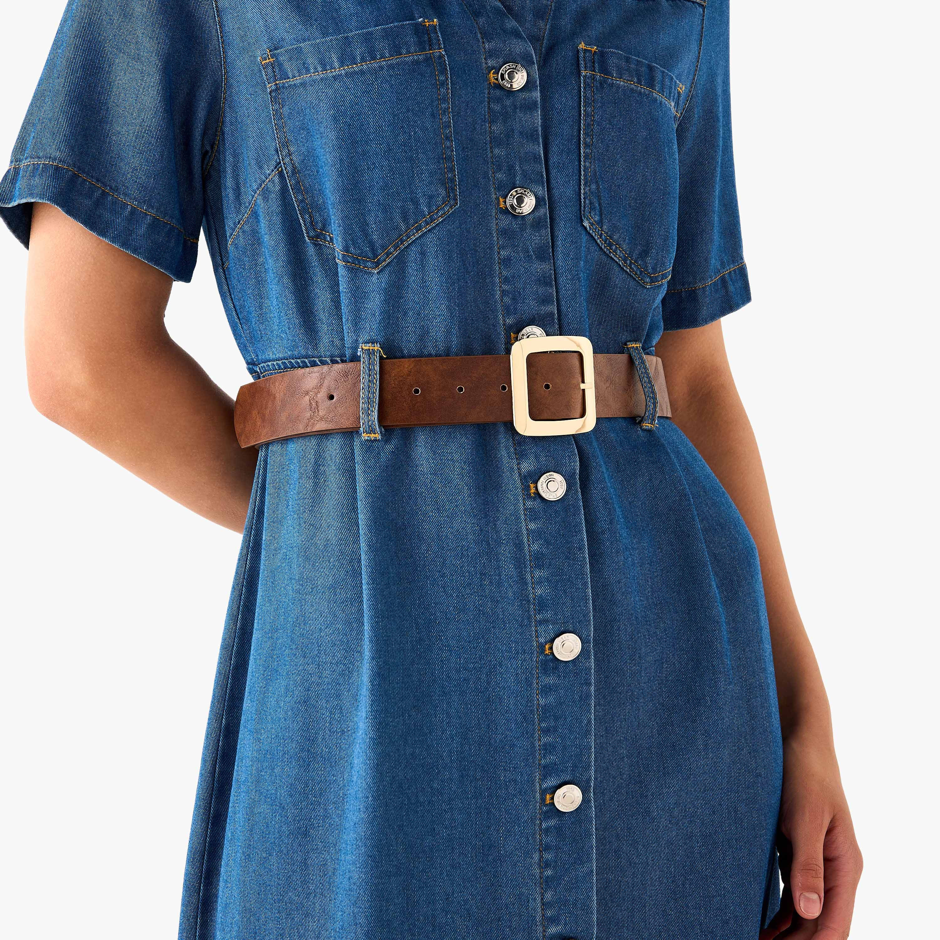 Textured Belt with Pin Buckle Closure-women-clothingaccessories-belts-image-2