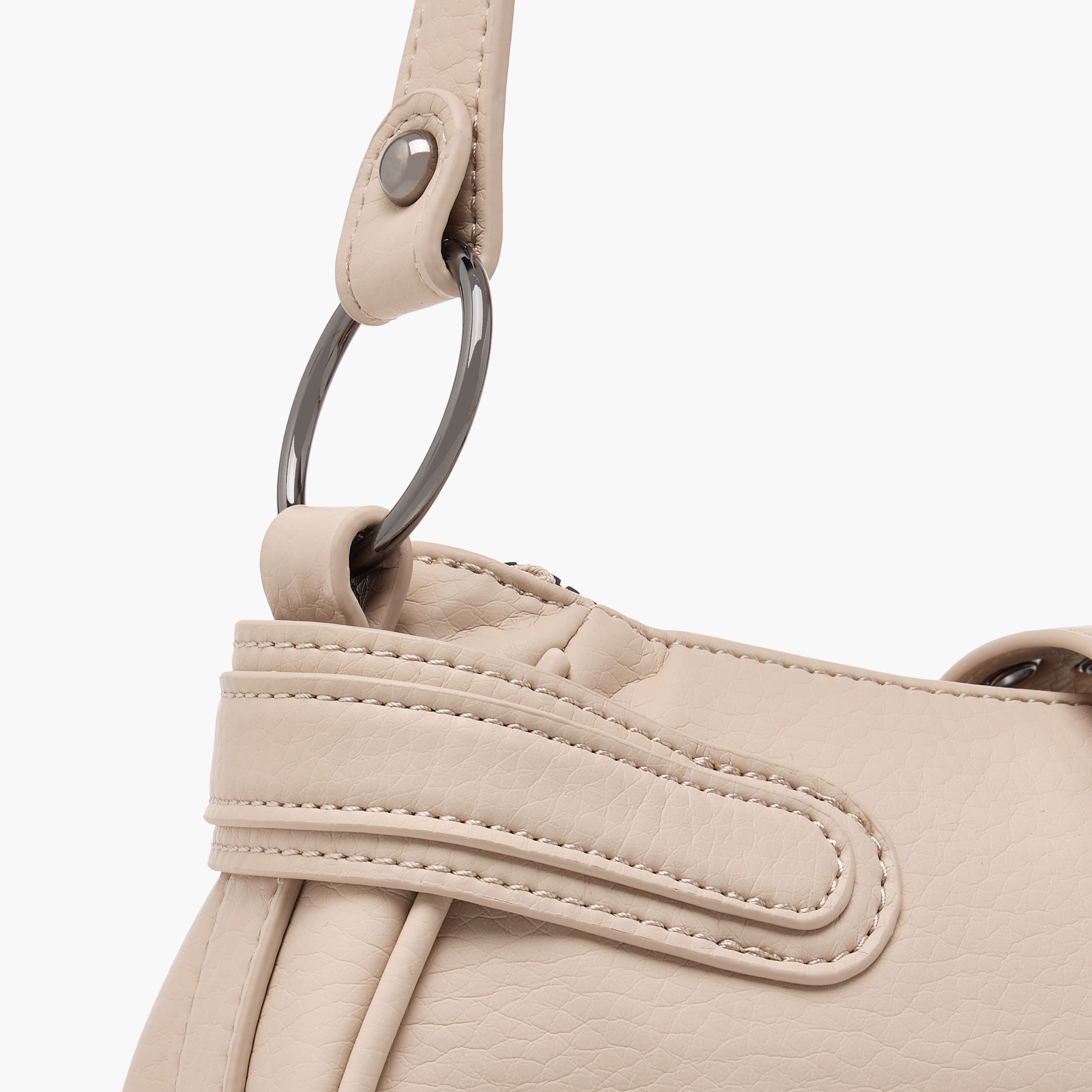 Rivet Detail Shoulder Bag with Zipper Closure and Adjustable Strap-women-bagsandwallets-handbags-image-6