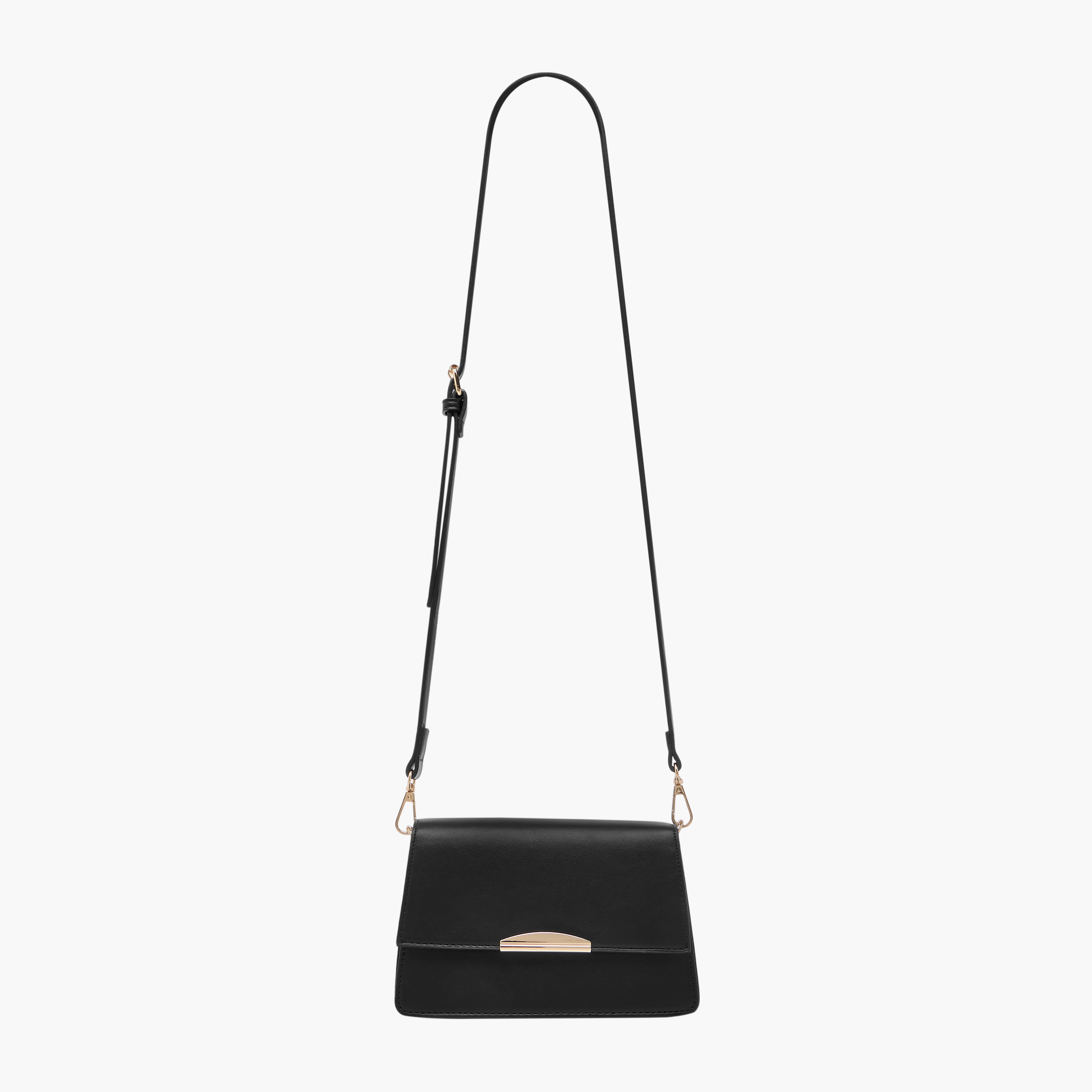 Metal Accent Crossbody Bag with Button Closure-women-bagsandwallets-handbags-image-3