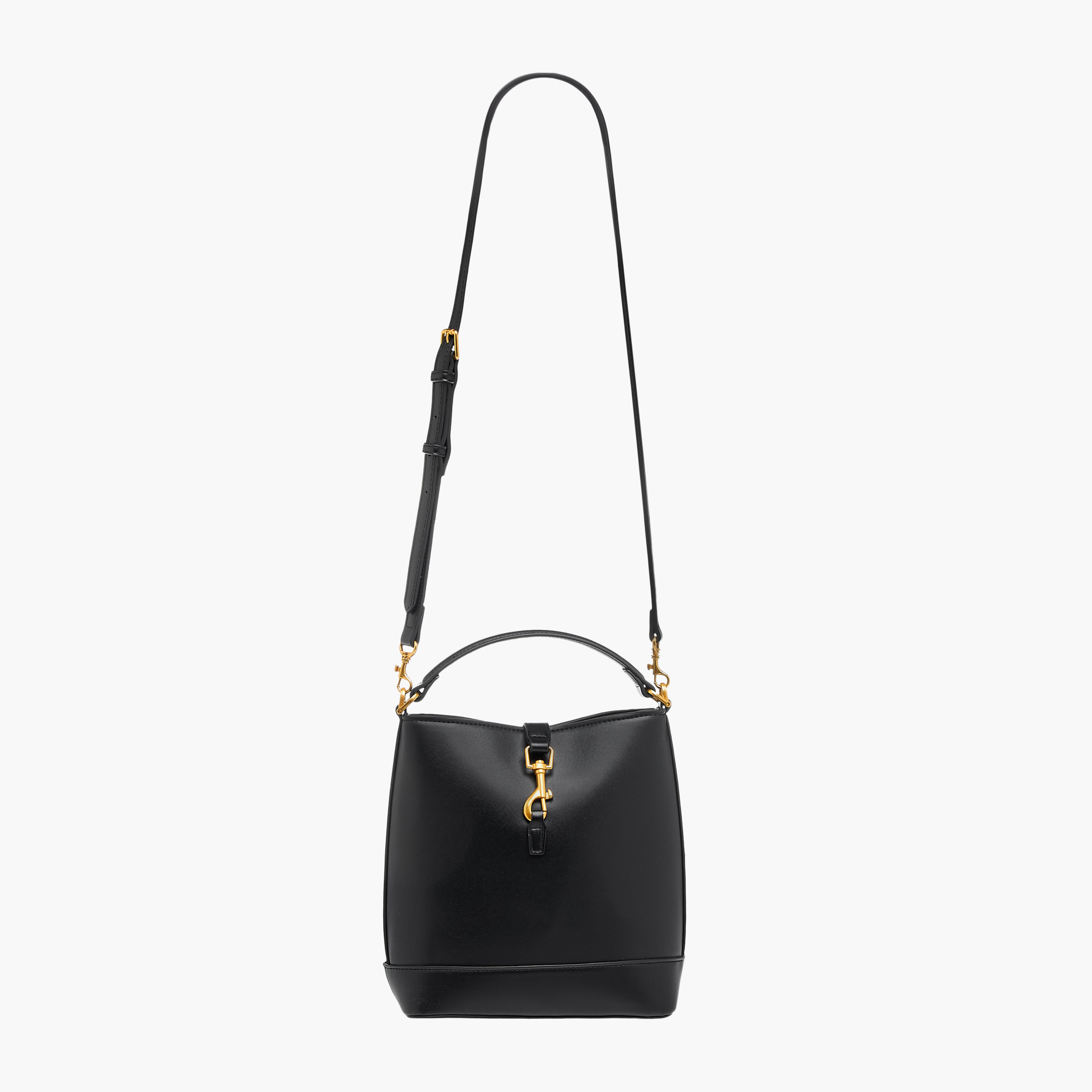 Textured Bucket Bag with Lobster Clasp Closure and Grab Handle-women-bagsandwallets-handbags-image-3