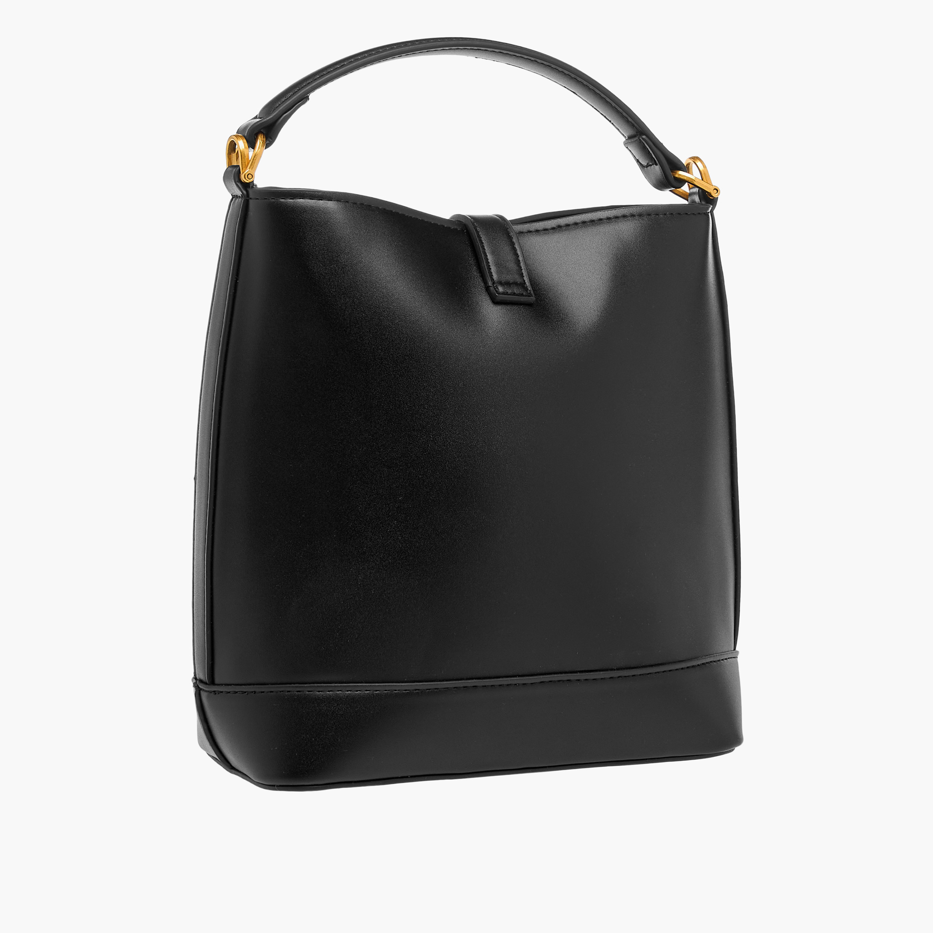 Textured Bucket Bag with Lobster Clasp Closure and Grab Handle-women-bagsandwallets-handbags-image-4