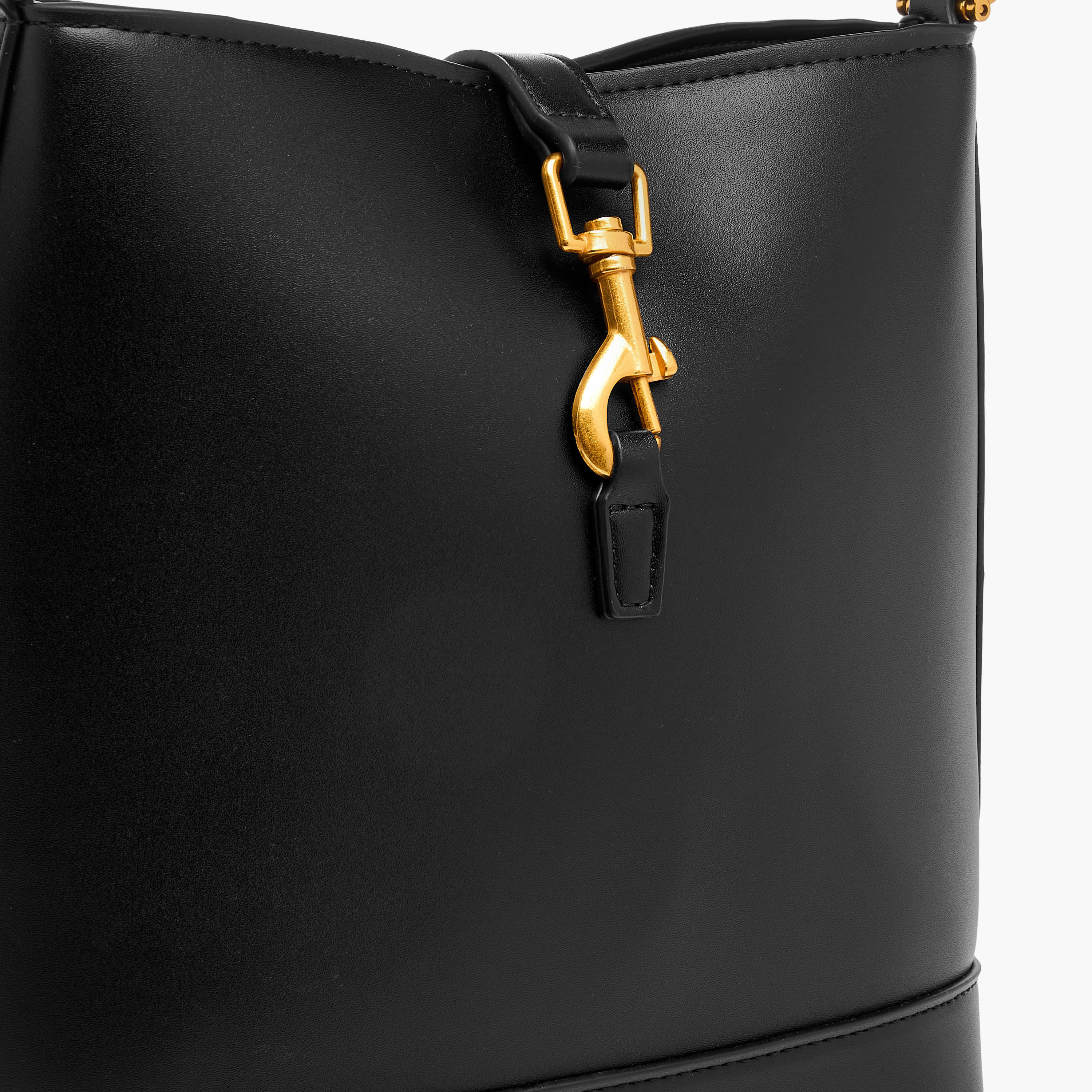 Textured Bucket Bag with Lobster Clasp Closure and Grab Handle-women-bagsandwallets-handbags-image-5