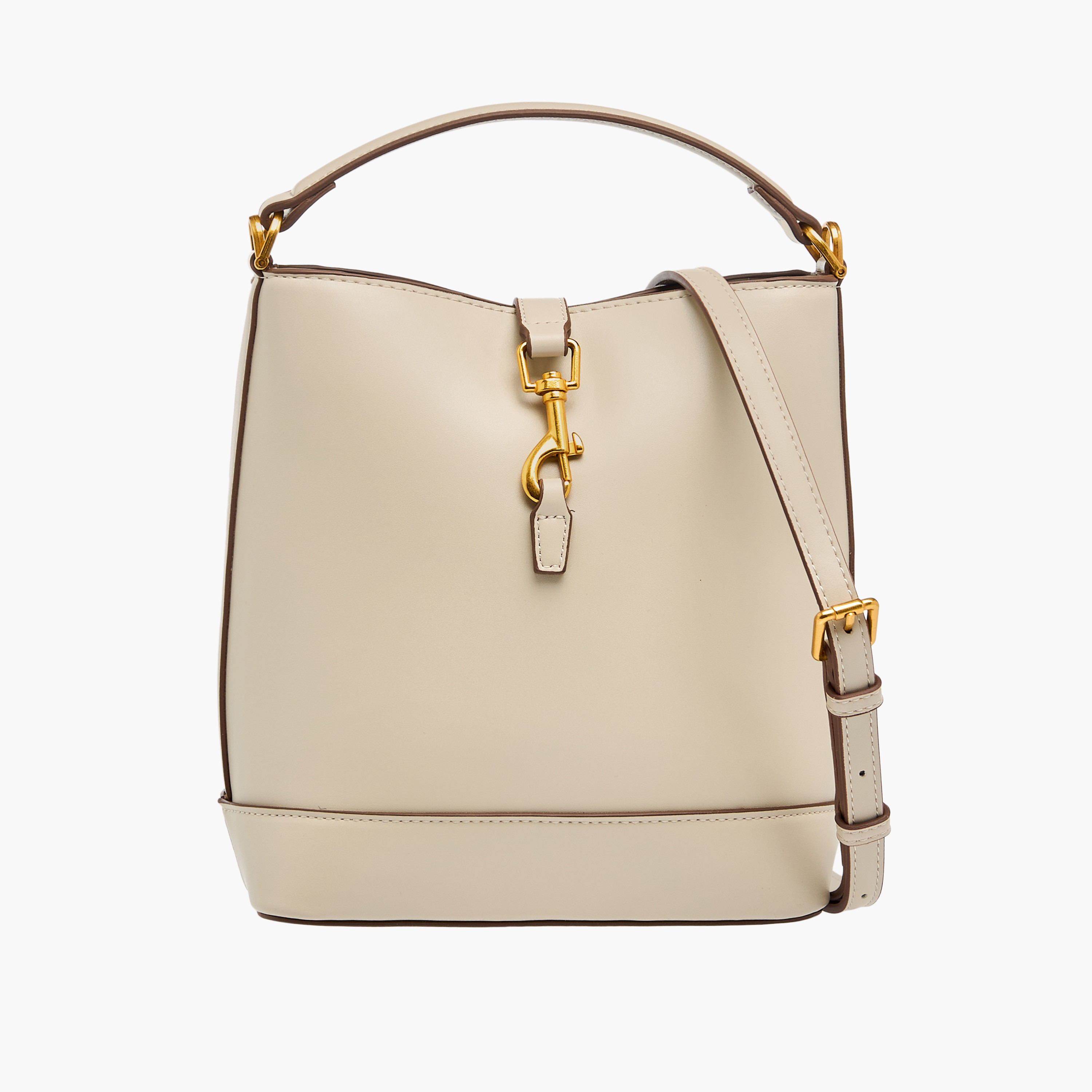 شنطة دلو بارزة الملمس بمشبك إغلاق ومقبض-women-bagsandwallets-handbags-image-1