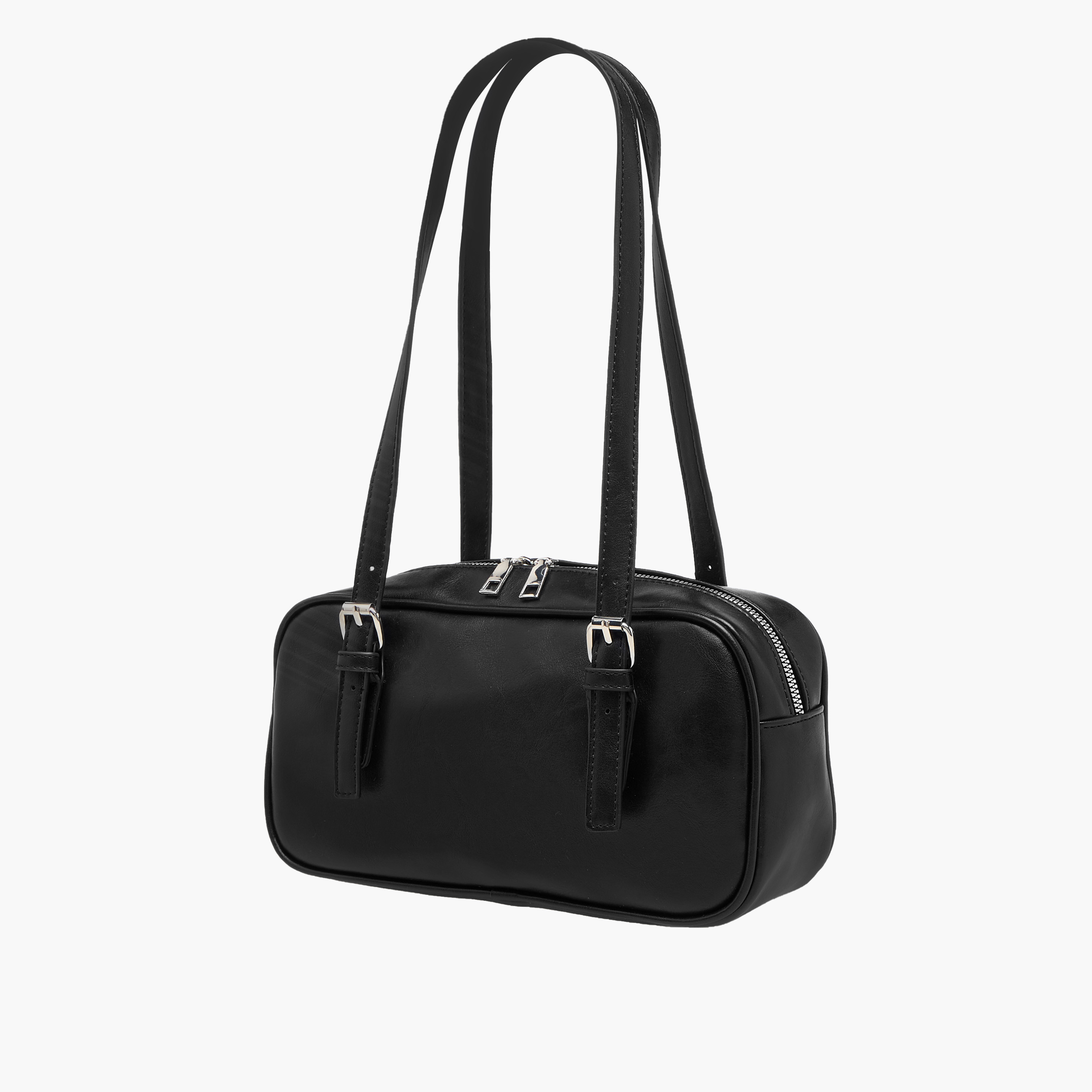 شنطة يد بارزة الملمس بسحاب إغلاق وأحزمة بمشابك-women-bagsandwallets-handbags-image-3