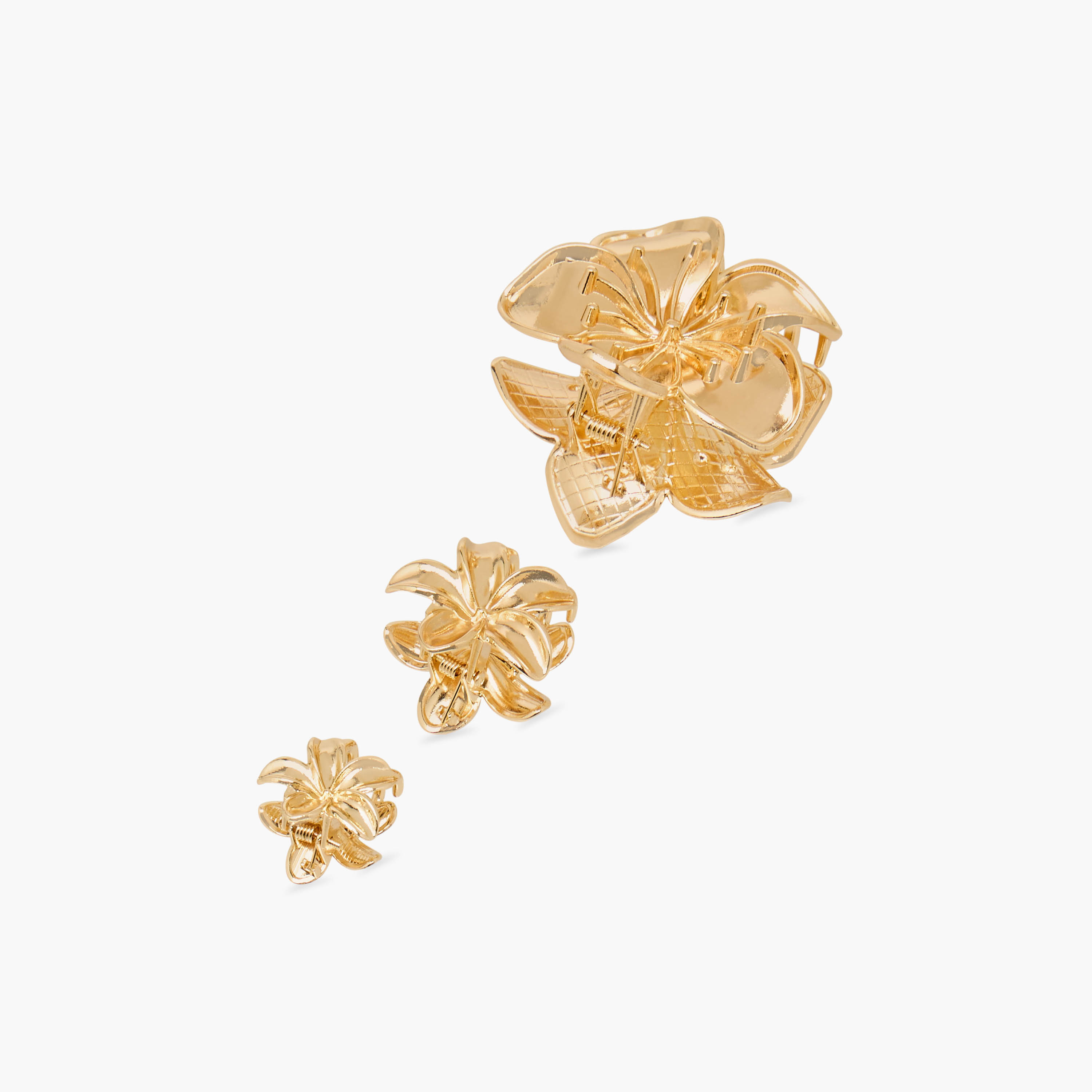 Set of 3 - Floral Shaped Hair Clamp-women-hairaccessories-clamps-image-6