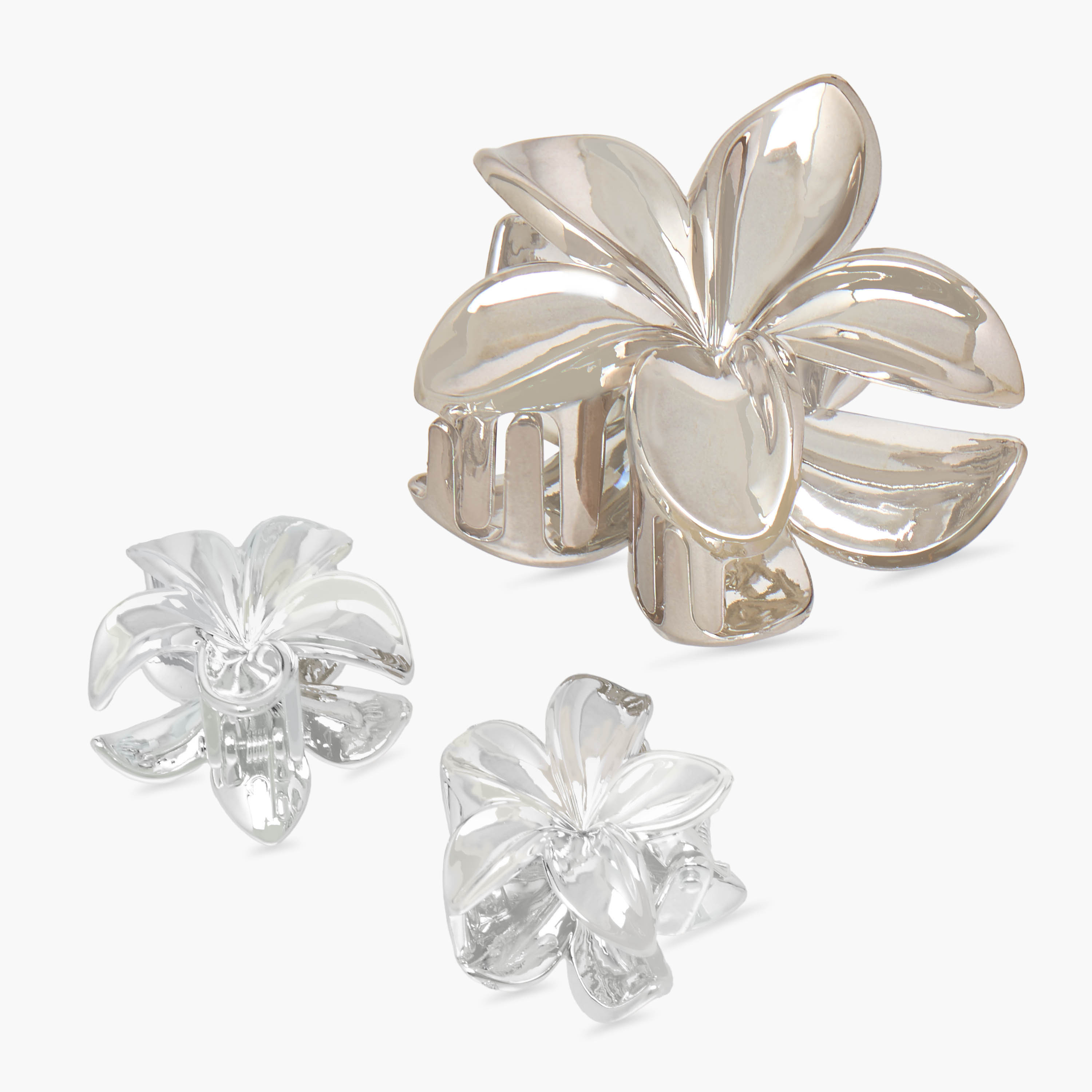 طقم مشابك شعر 3 قطع بتصميم زهري-women-hairaccessories-clips-image-7
