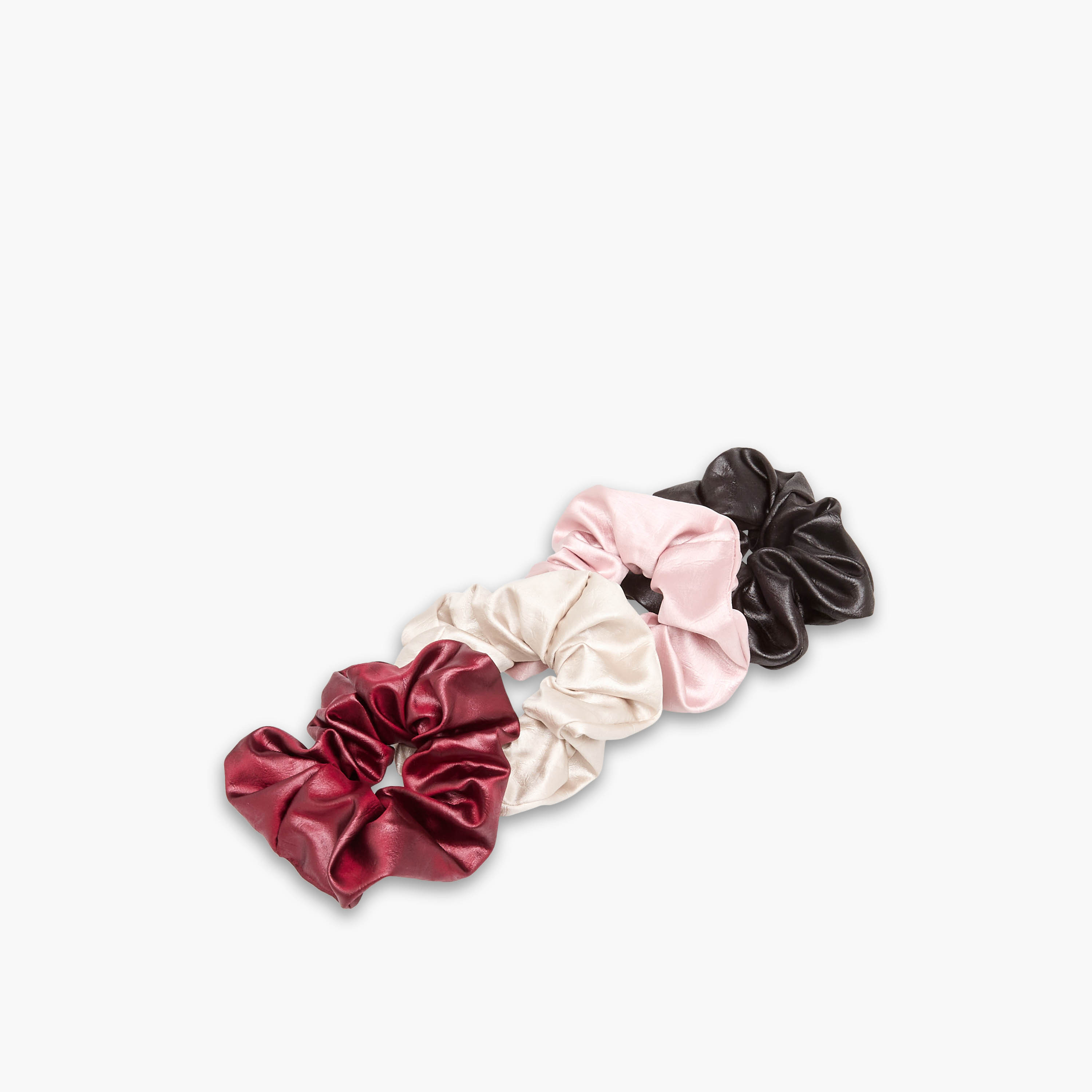 Set of 4 - Shiny Texture Scrunchie-women-hairaccessories-scrunchies-image-3