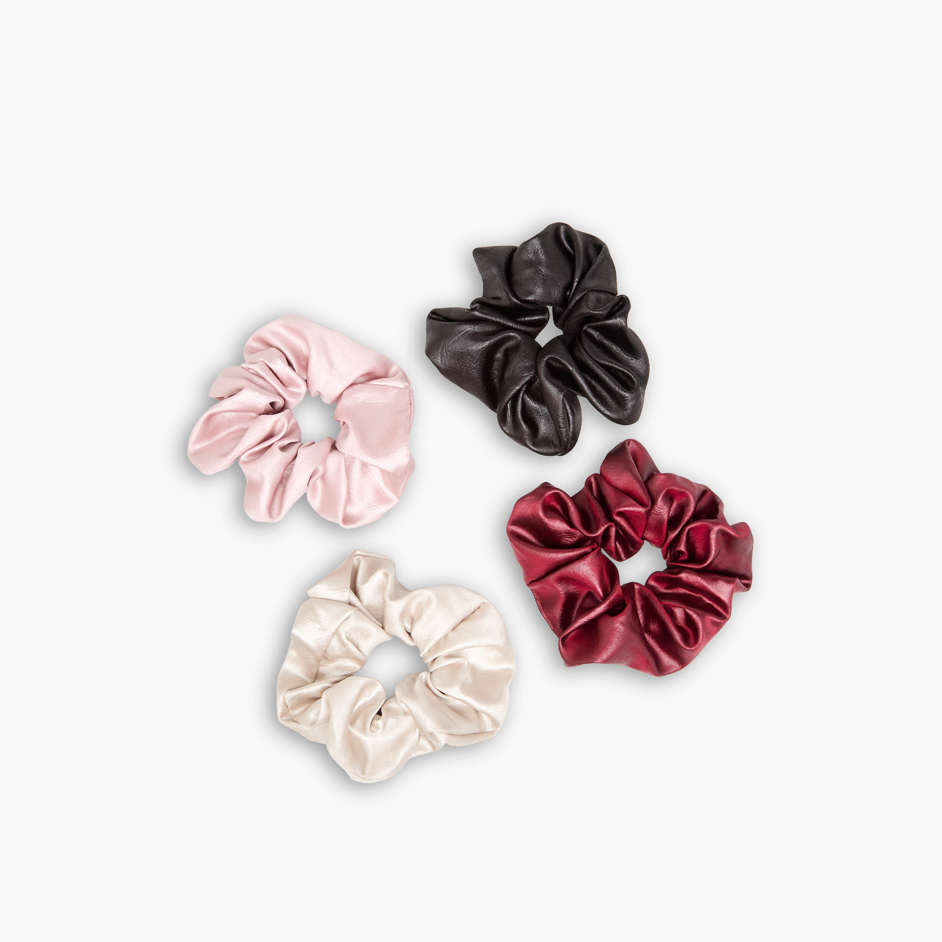 Set of 4 - Shiny Texture Scrunchie-women-hairaccessories-scrunchies-image-4