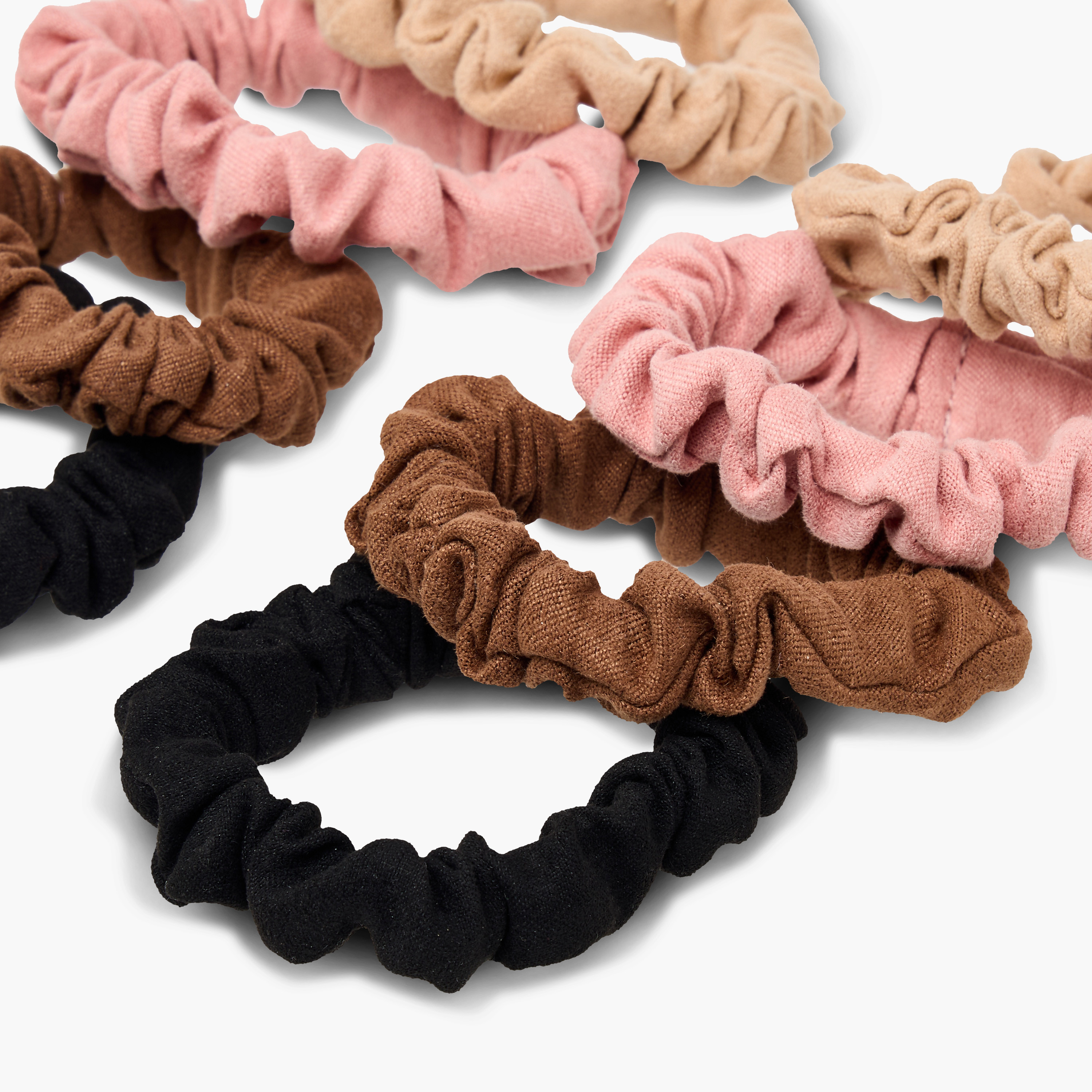 Set of 8 - Suede Textured Scrunchie-women-hairaccessories-scrunchies-image-5