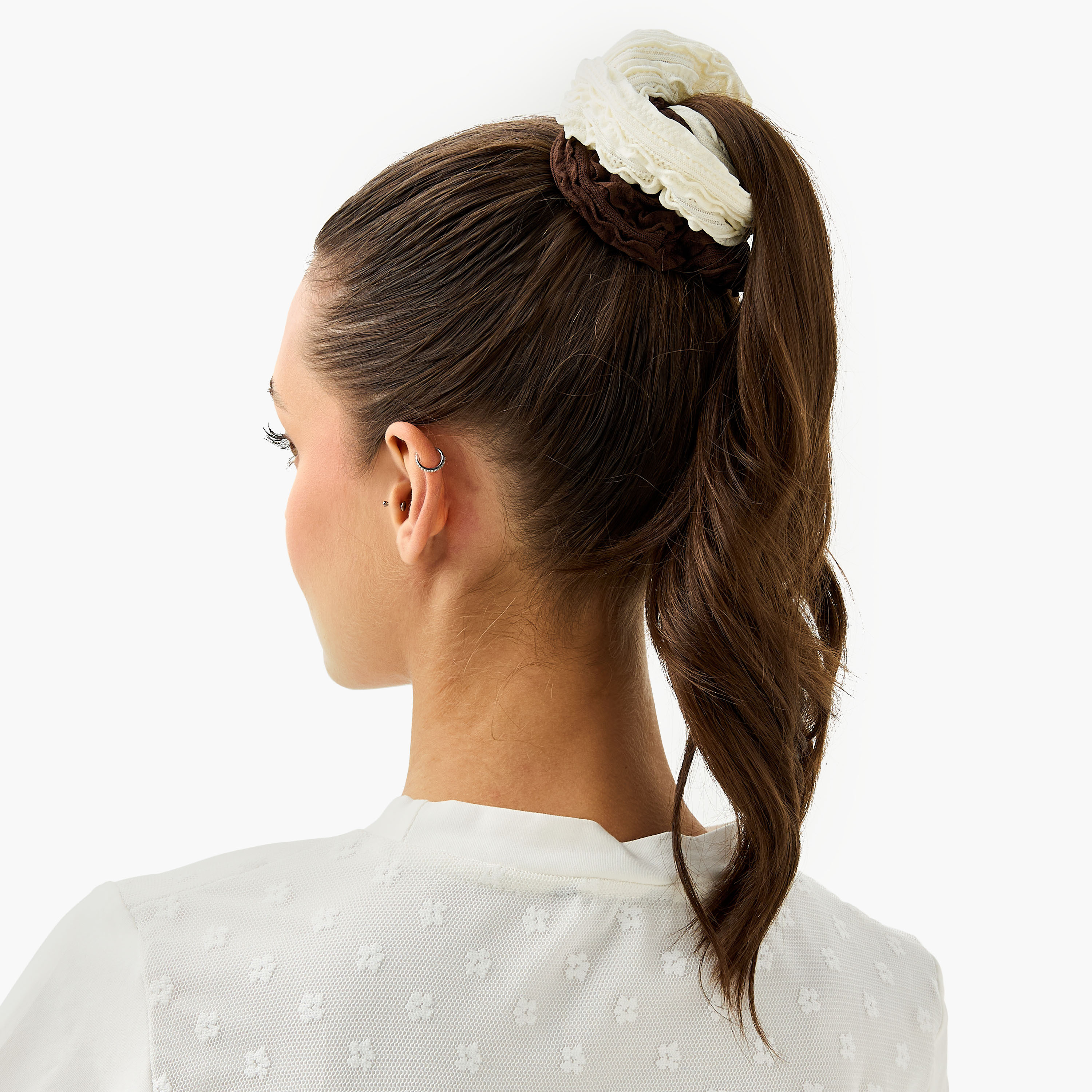 Set of 4 - Textured Hair Scrunchie-women-hairaccessories-scrunchies-image-2