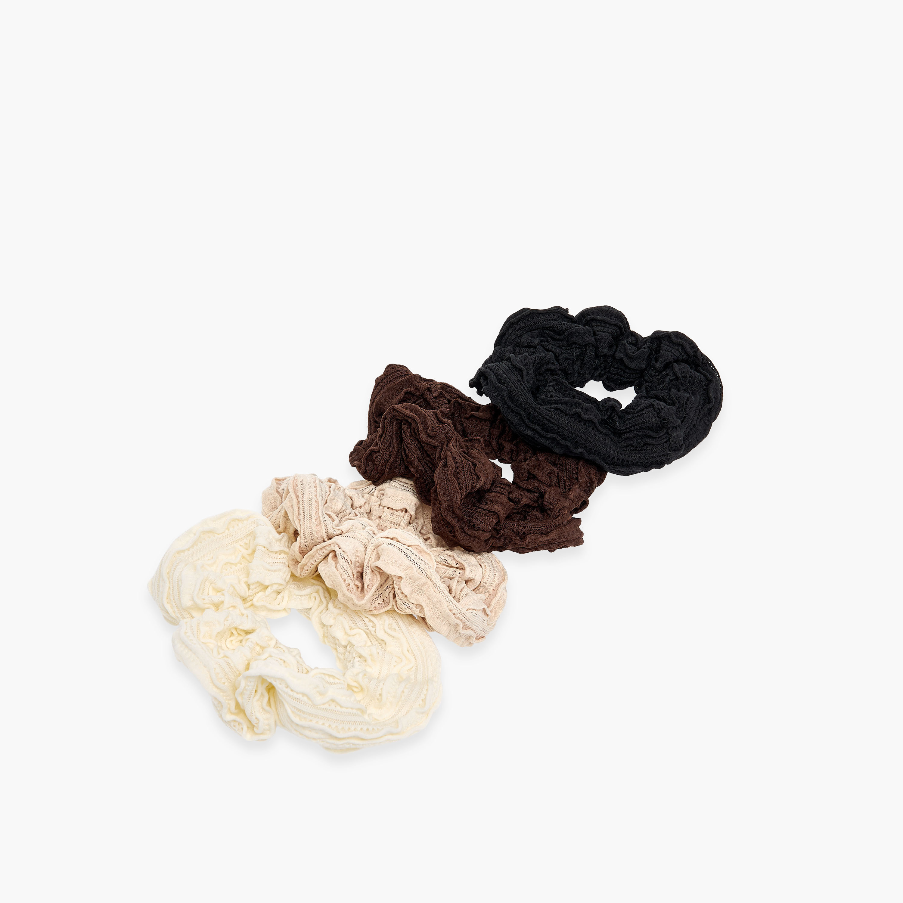 Set of 4 - Textured Hair Scrunchie-women-hairaccessories-scrunchies-image-3