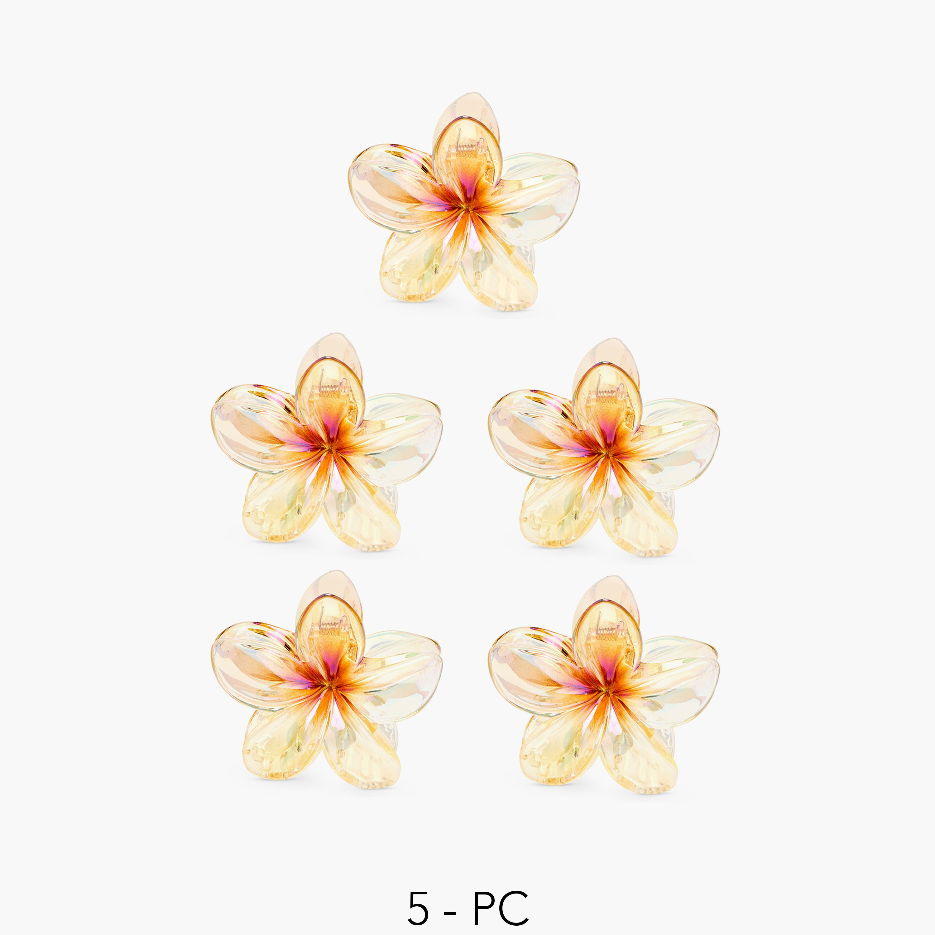 Set of 5 - Flower Hair Clamp-women-hairaccessories-clamps-image-1