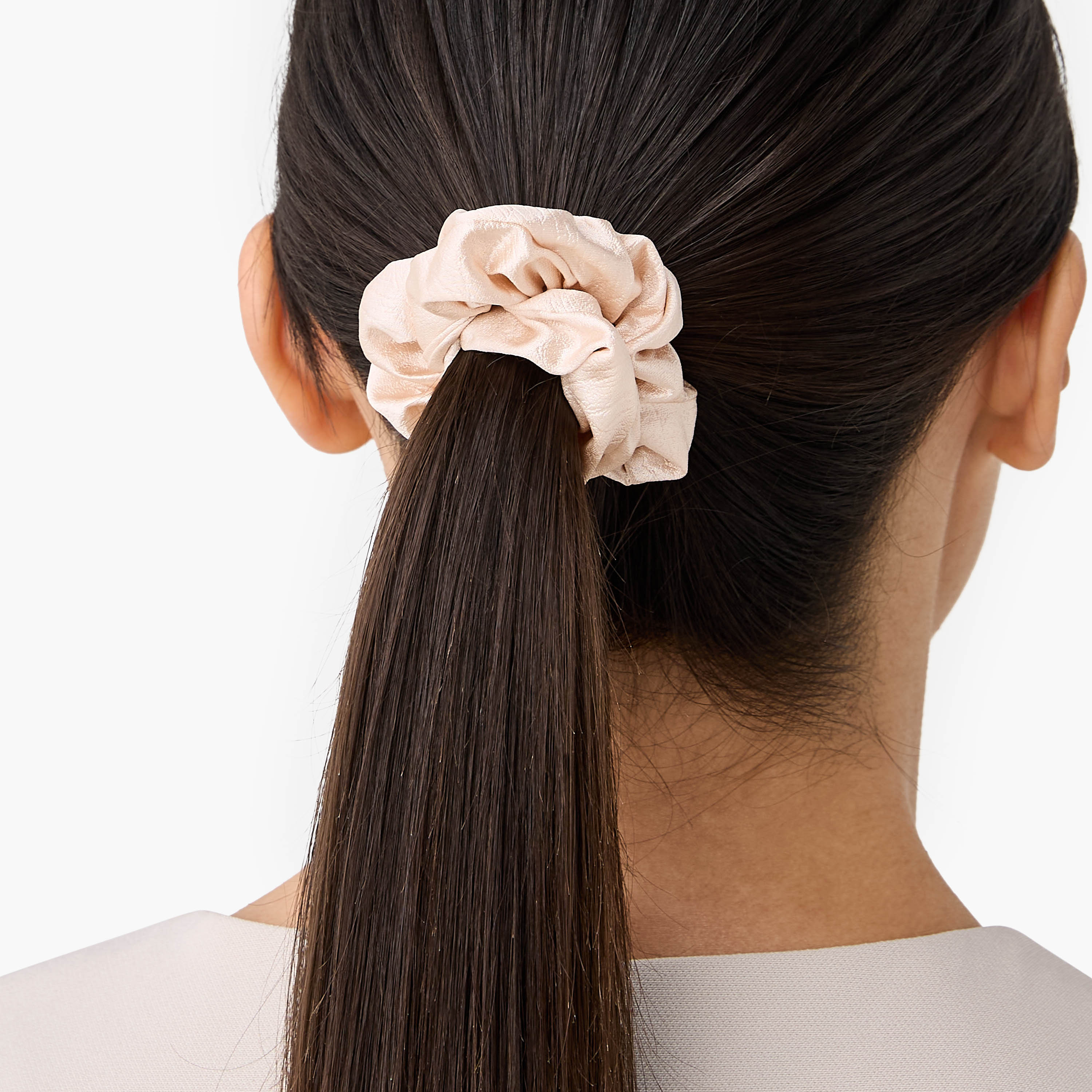 Set of 6 - Shiny Texture Scrunchie Pink-women-hairaccessories-scrunchies-image-2