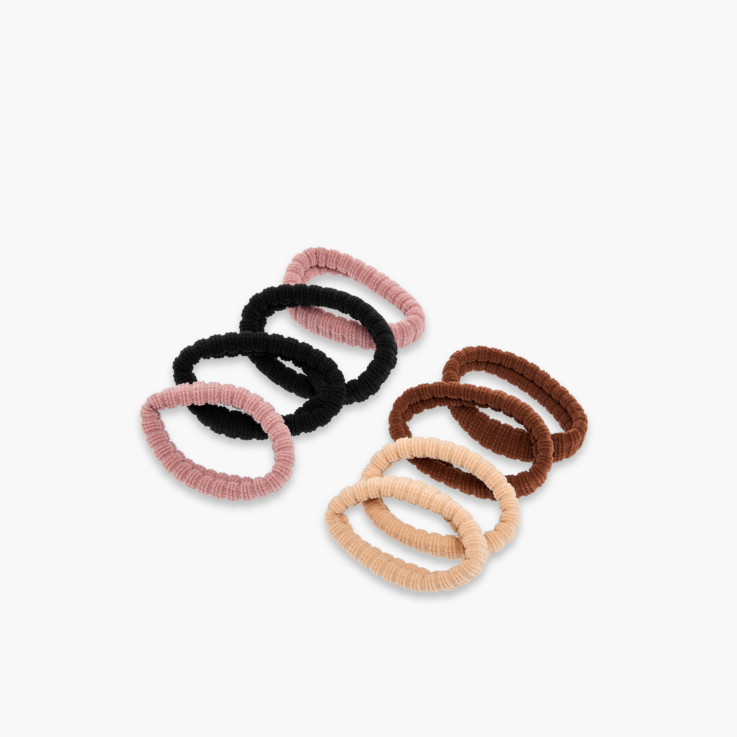 Set of 8 - Textured Hair Tie-women-hairaccessories-scrunchies-image-3