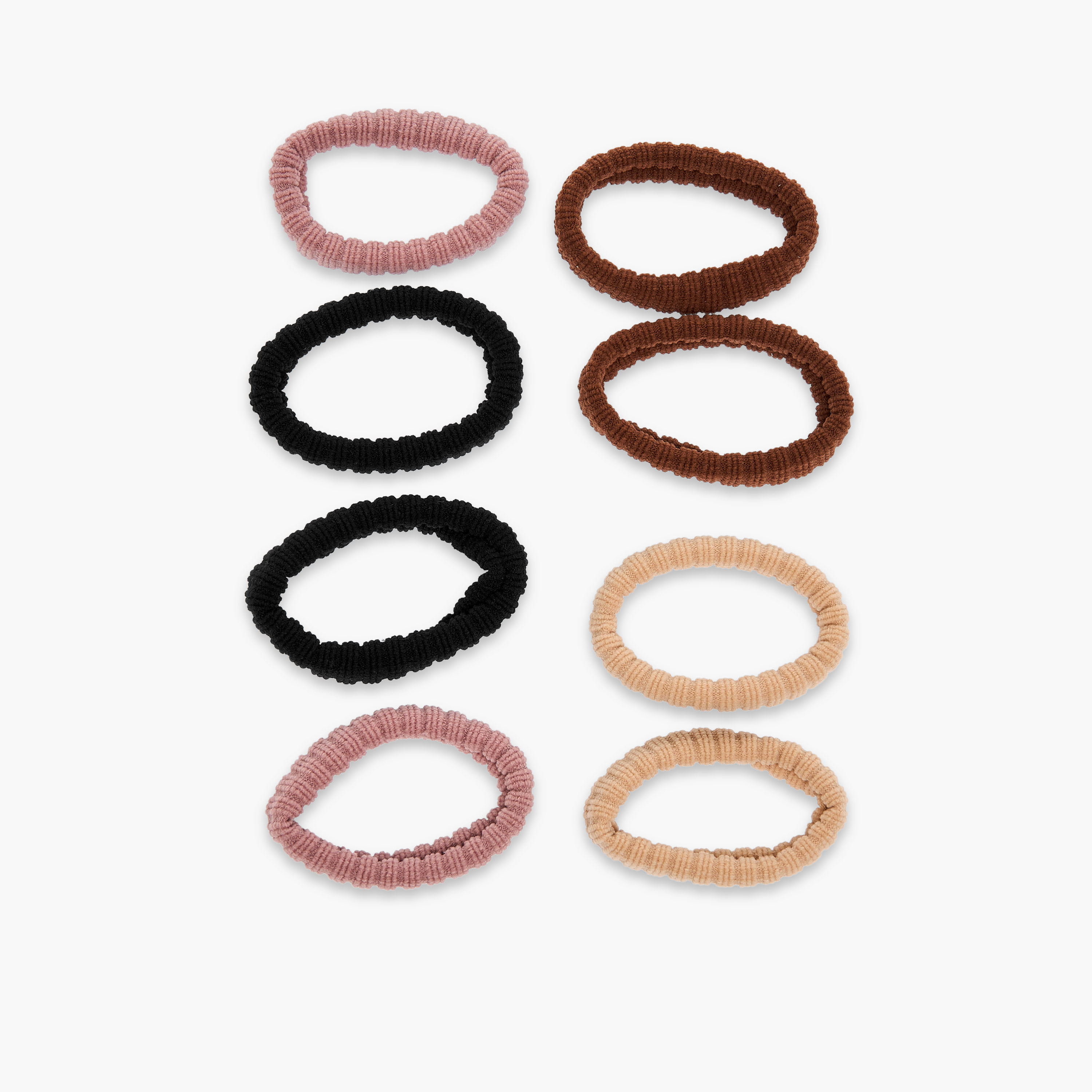 Set of 8 - Textured Hair Tie-women-hairaccessories-scrunchies-image-4