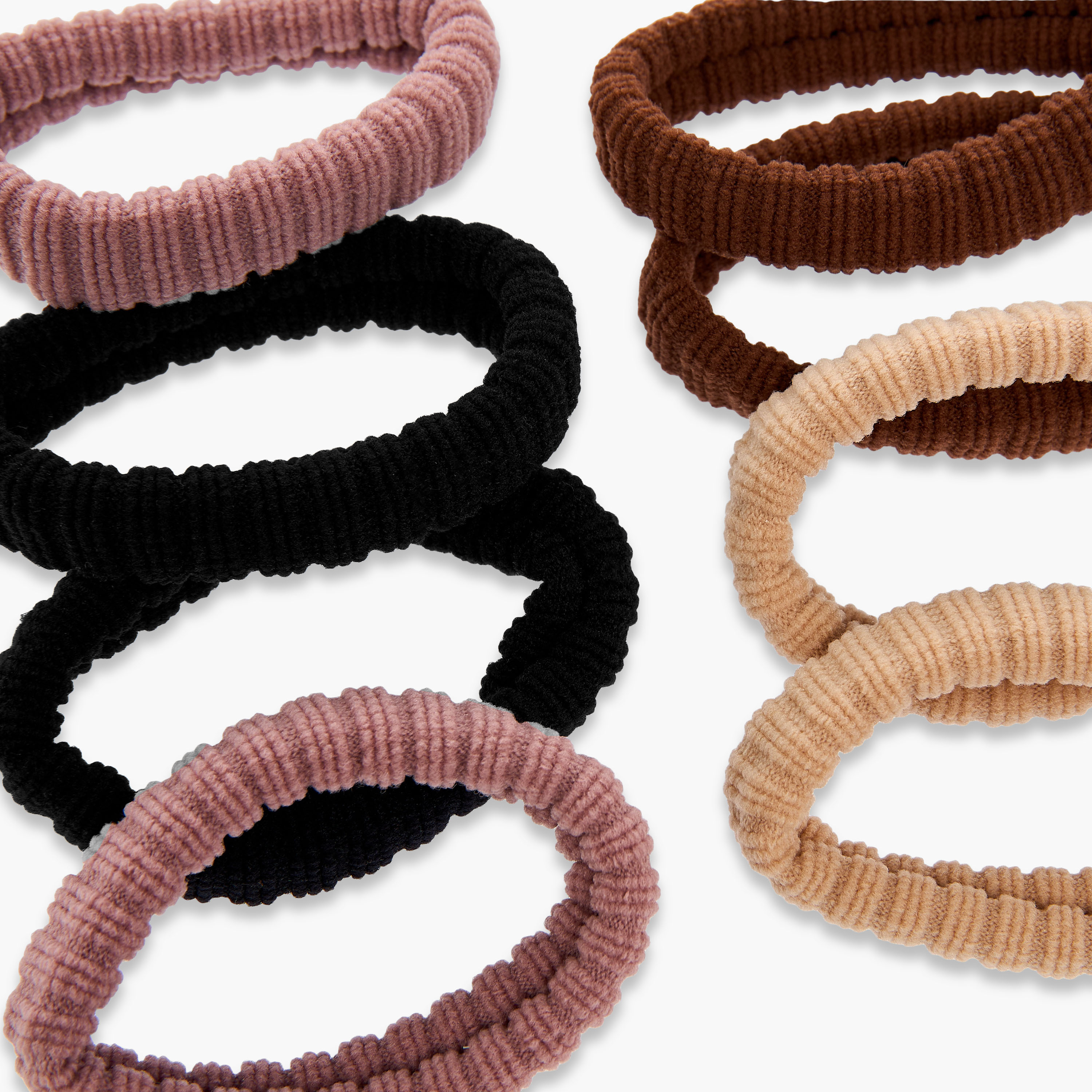 Set of 8 - Textured Hair Tie-women-hairaccessories-scrunchies-image-5