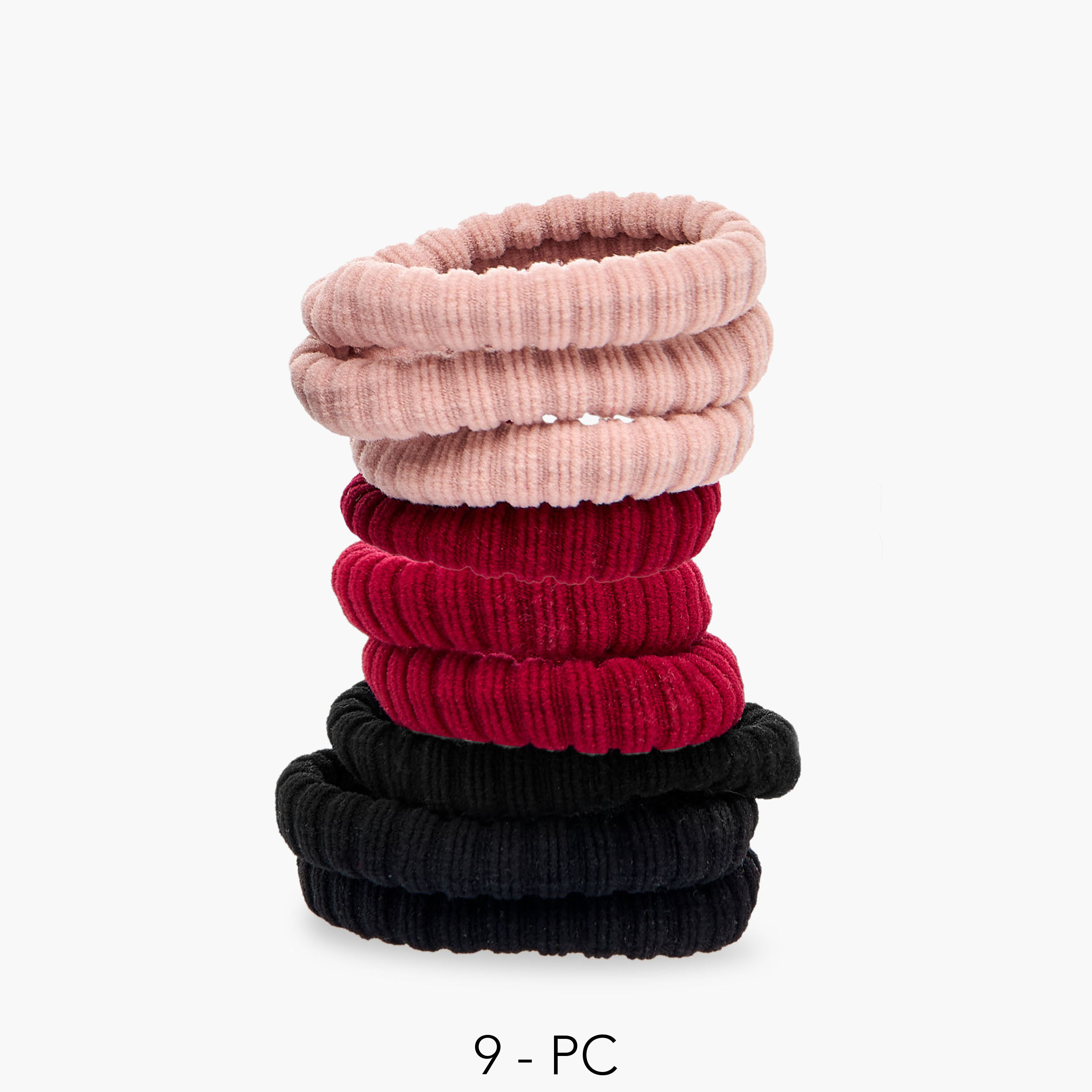 مجموعة ربطات شعر بارزة الملمس عدد 9-women-hairaccessories-scrunchies-image-1