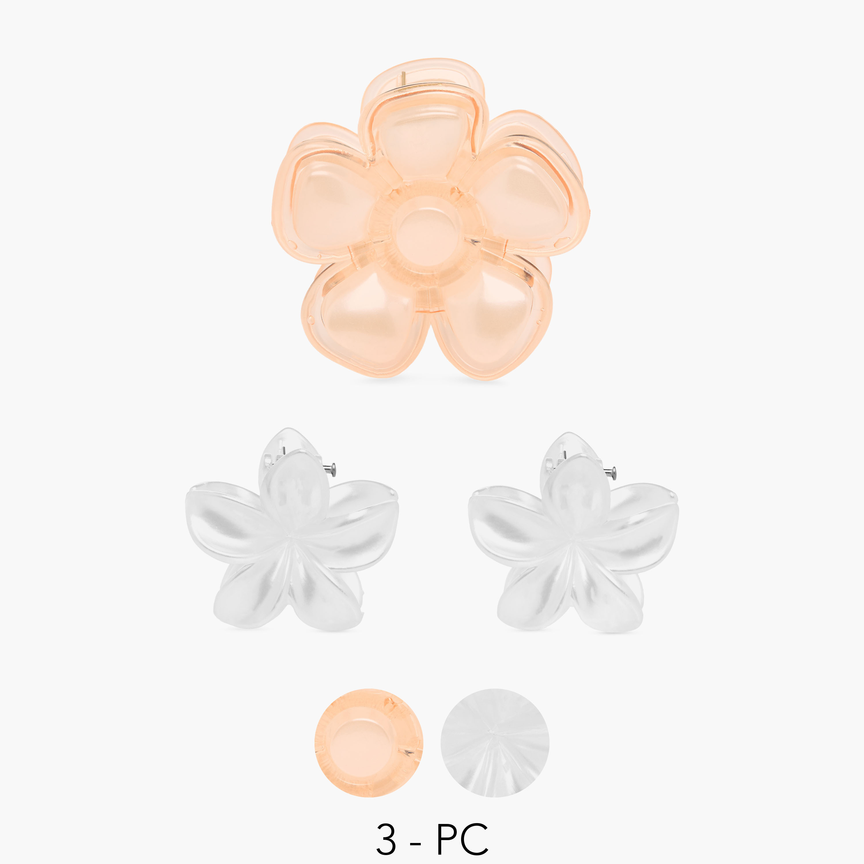 Set of 3 - Floral Hair Clamp-women-hairaccessories-clamps-image-1