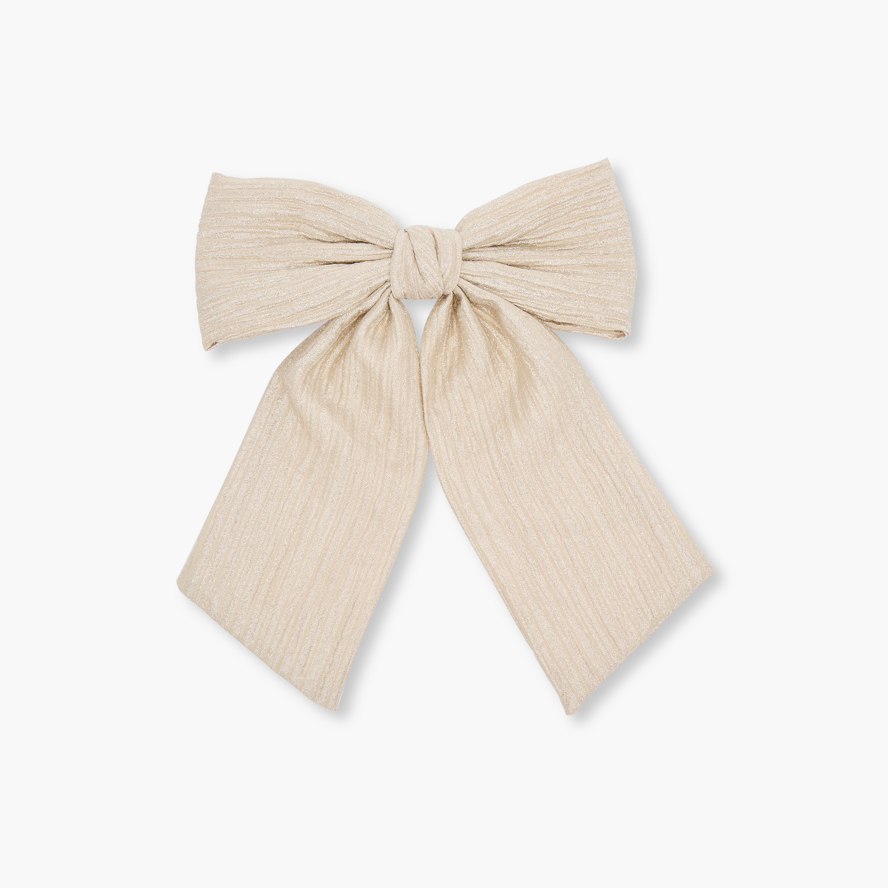 Textured Bow Barrette Hair Clip-women-hairaccessories-image-1