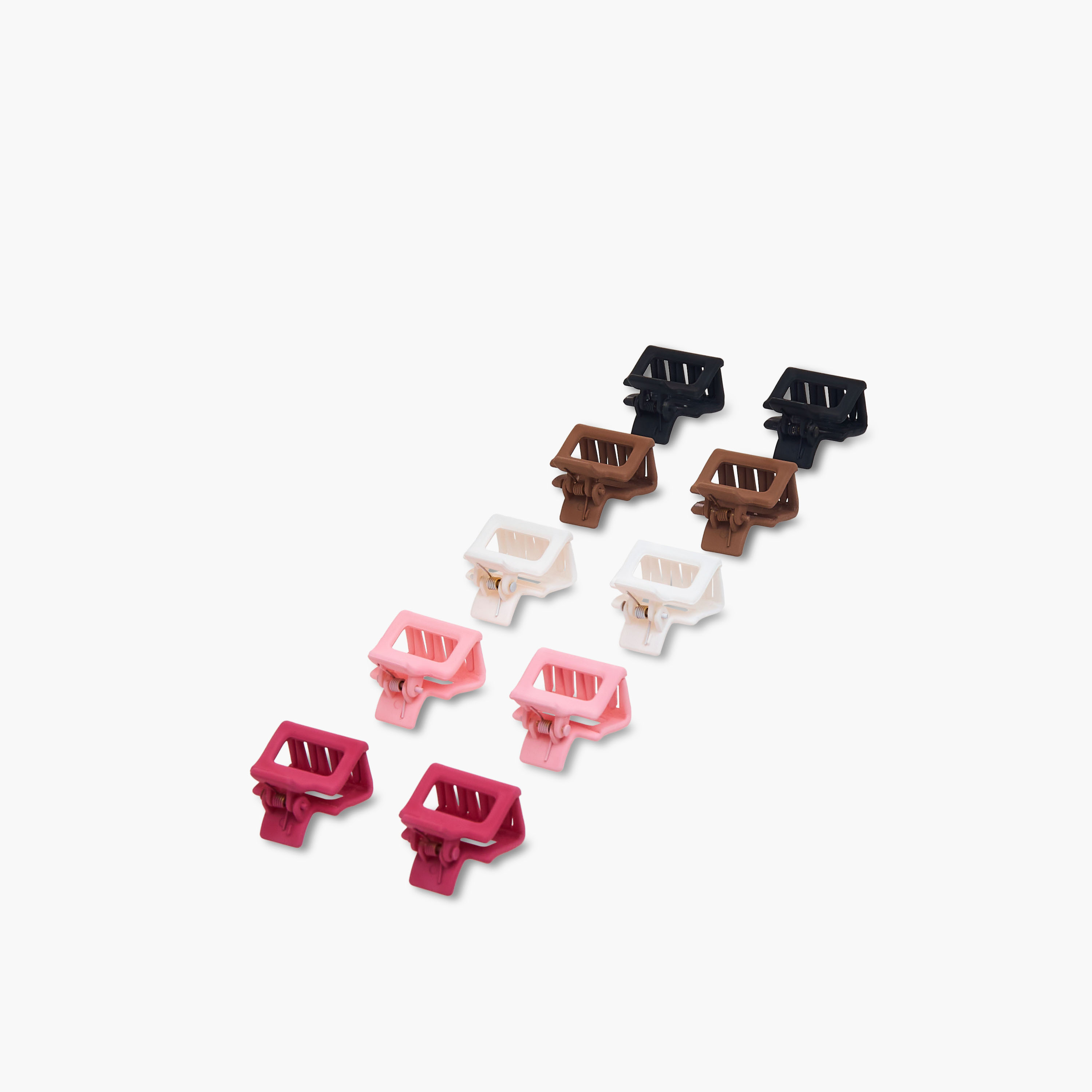 Set of 10 - Gloo Cutout Detail Hair Clamp-women-hairaccessories-image-7