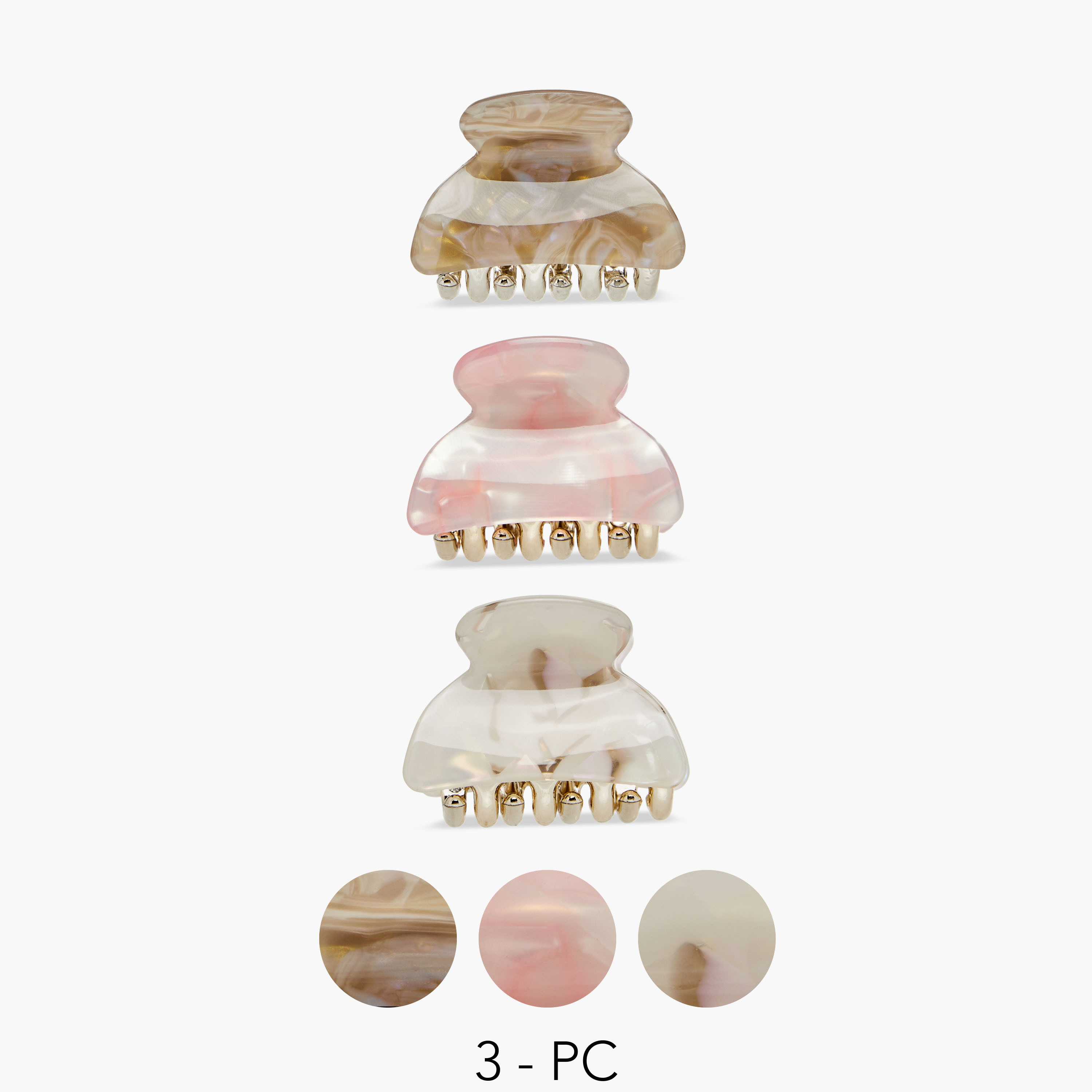 مشابك شعر بطبعات - طقم 3 قطع-women-hairaccessories-clamps-image-1