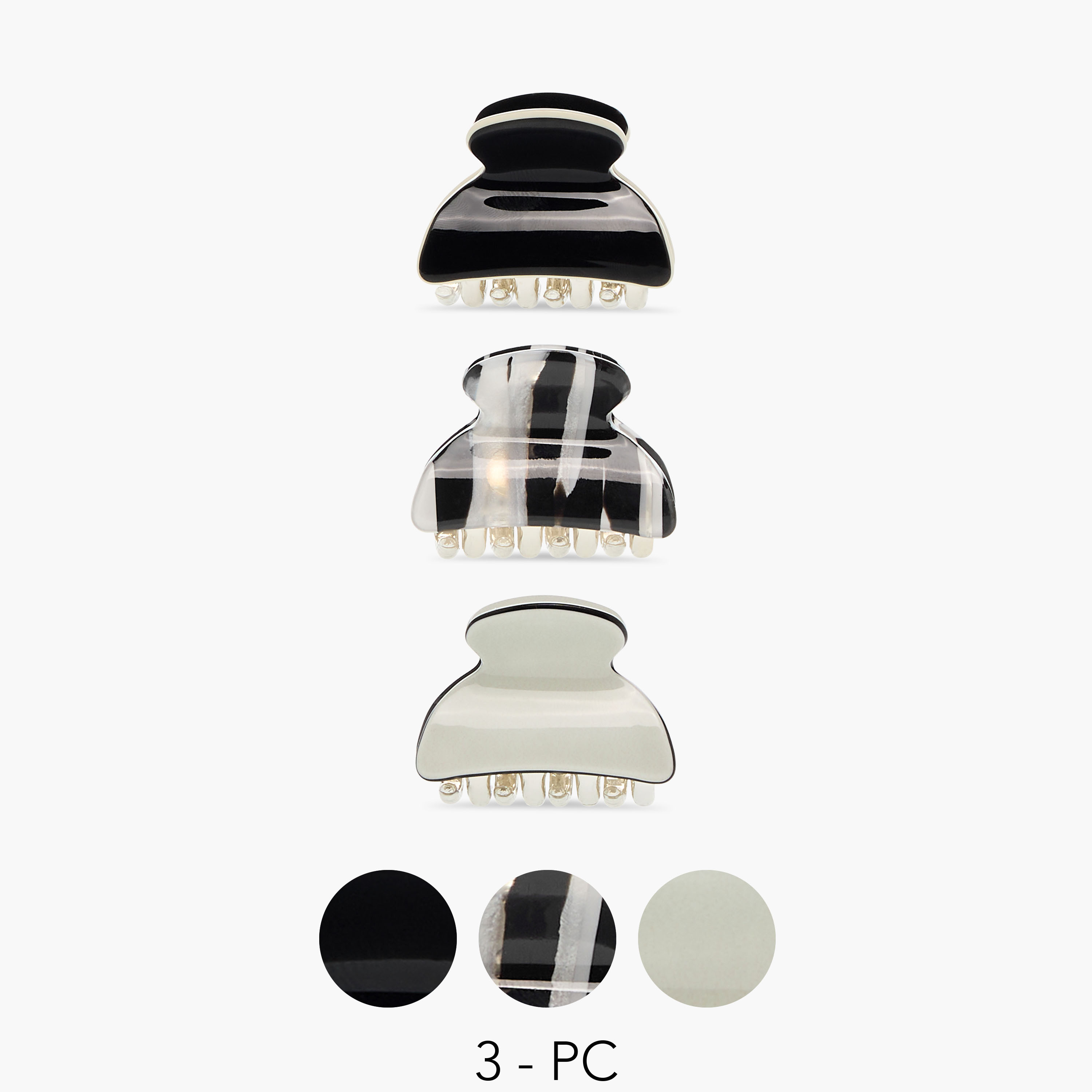 Set of 3 - Gloo Assorted Hair Clamp-women-hairaccessories-clamps-image-1