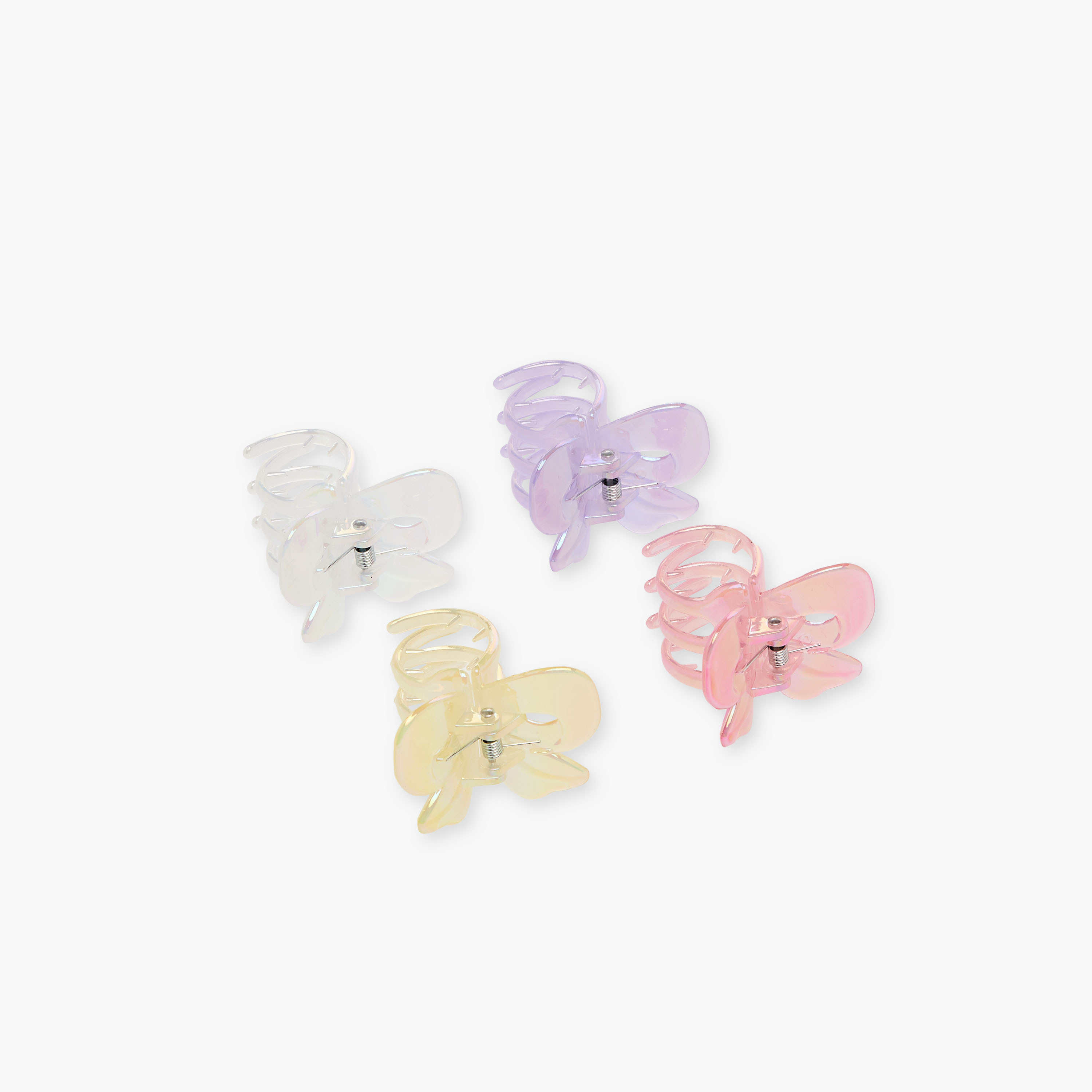 Set of 4 - Gloo Iridescent Butterfly Shape Hair Clamp-women-hairaccessories-clamps-image-6
