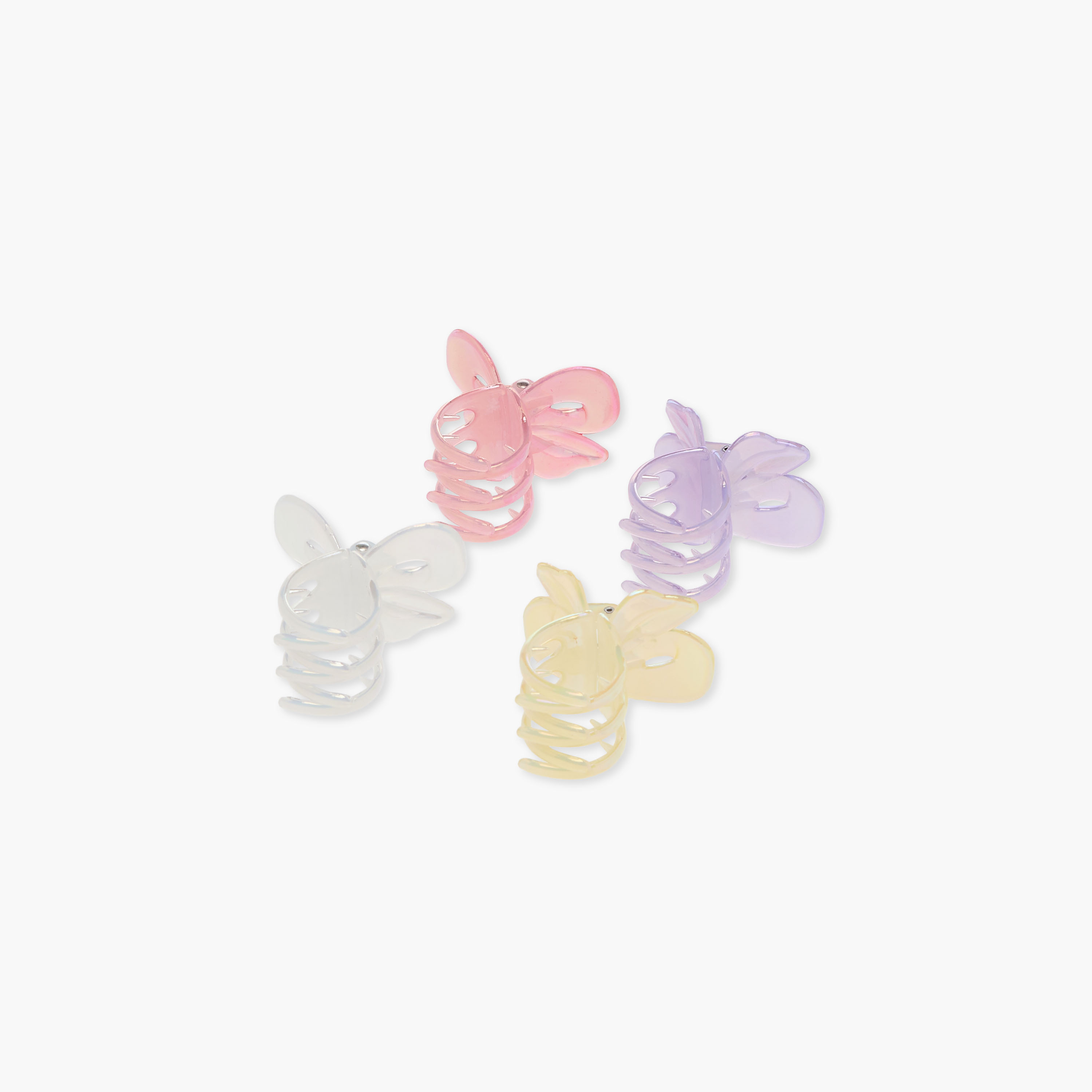 Set of 4 - Gloo Iridescent Butterfly Shape Hair Clamp-women-hairaccessories-clamps-image-7