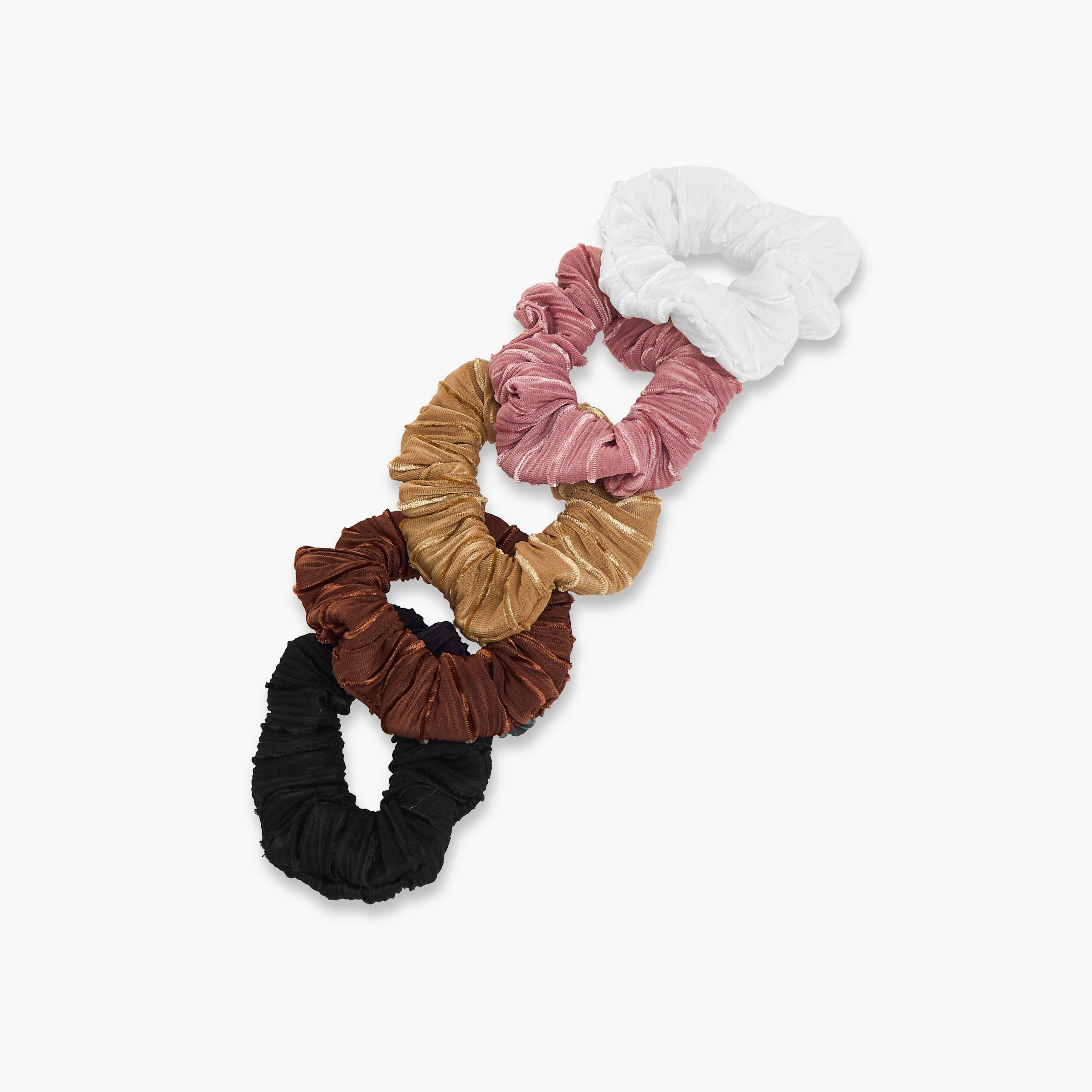 سكرنشي شعر مضلعة من جلوو - مجموعة من 5-women-hairaccessories-image-2