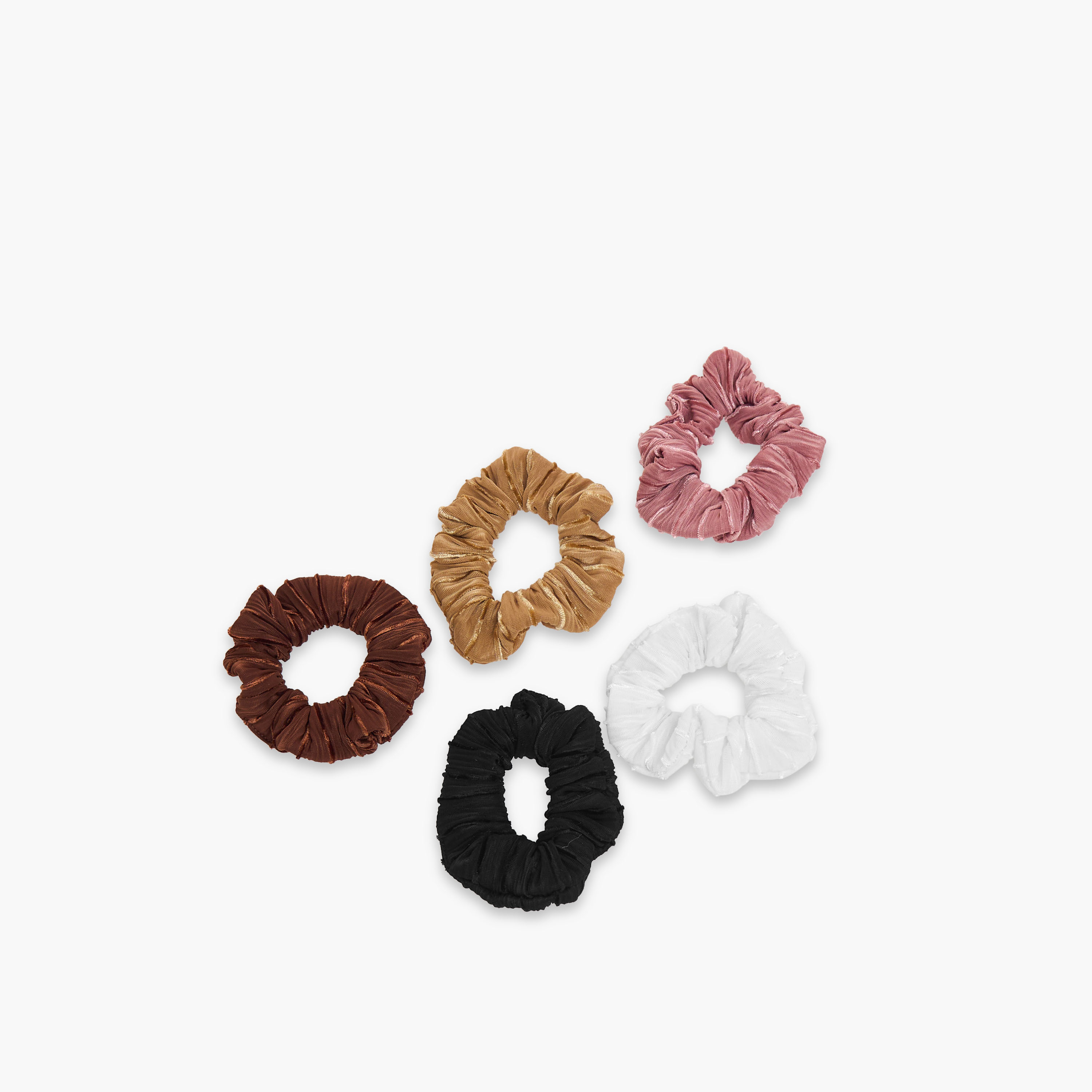 سكرنشي شعر مضلعة من جلوو - مجموعة من 5-women-hairaccessories-image-3