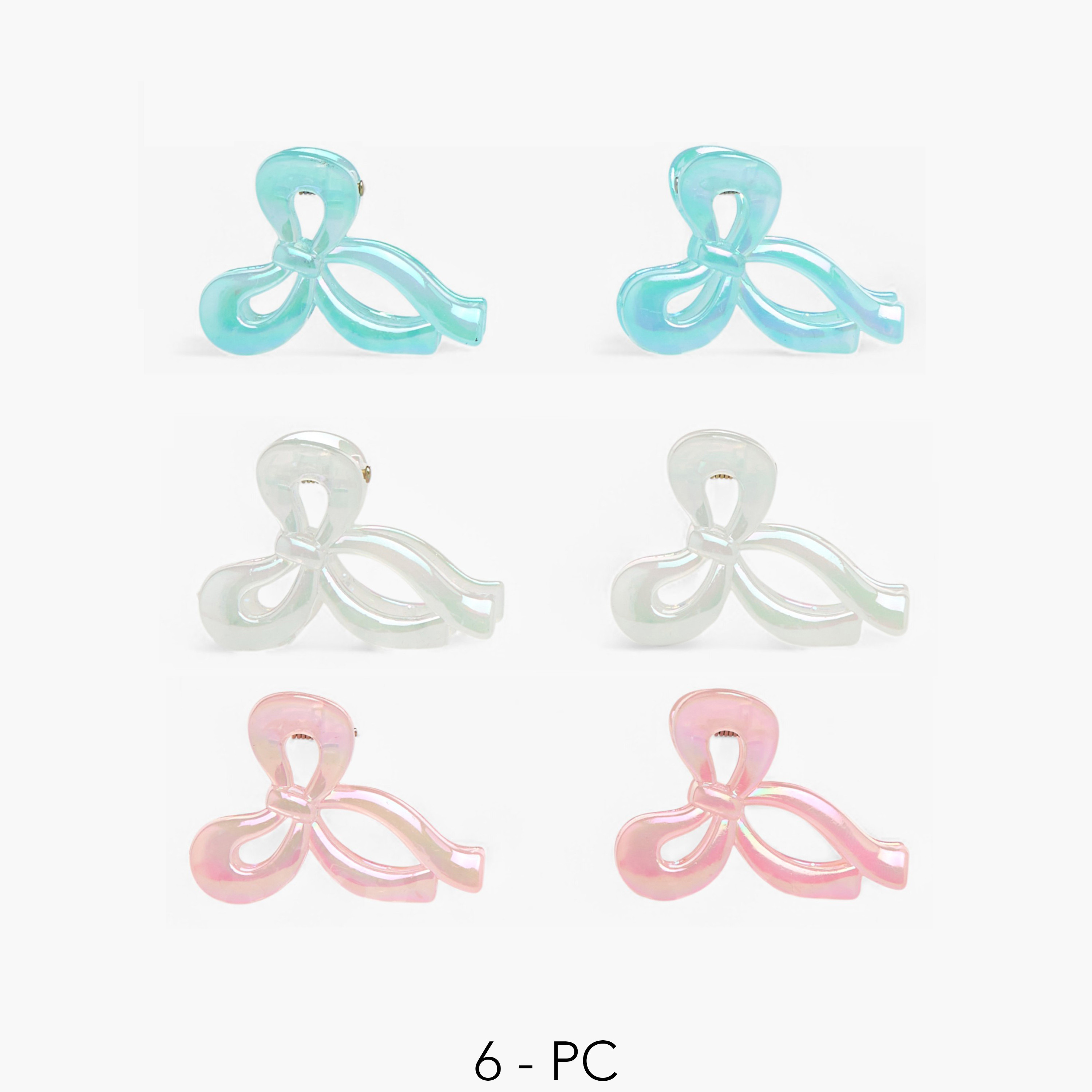 Set of 6 - Bow Hair Clamp-women-hairaccessories-clamps-image-1