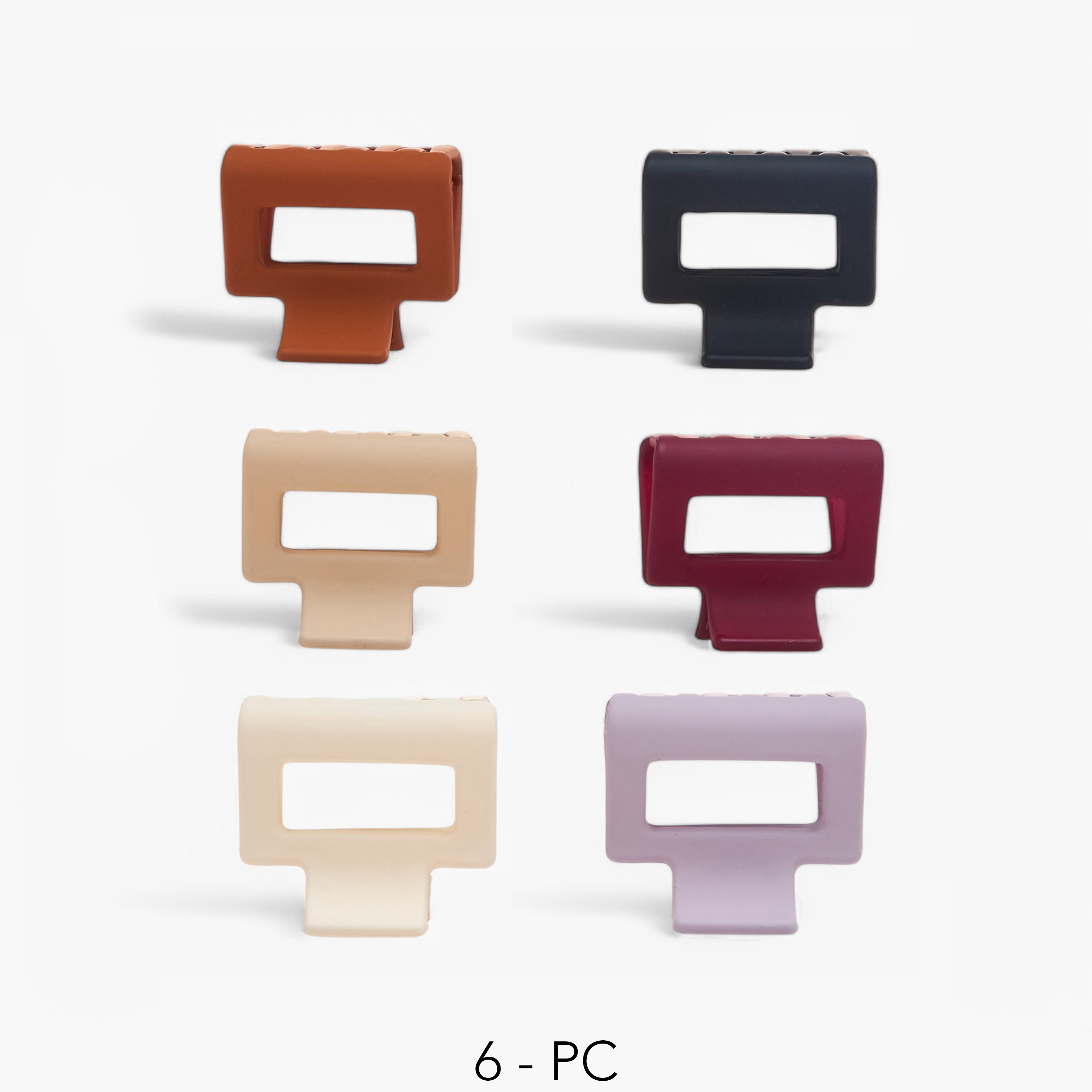 Set of 6 - Gloo Cutout Detail Hair Clamps-women-hairaccessories-clamps-image-1