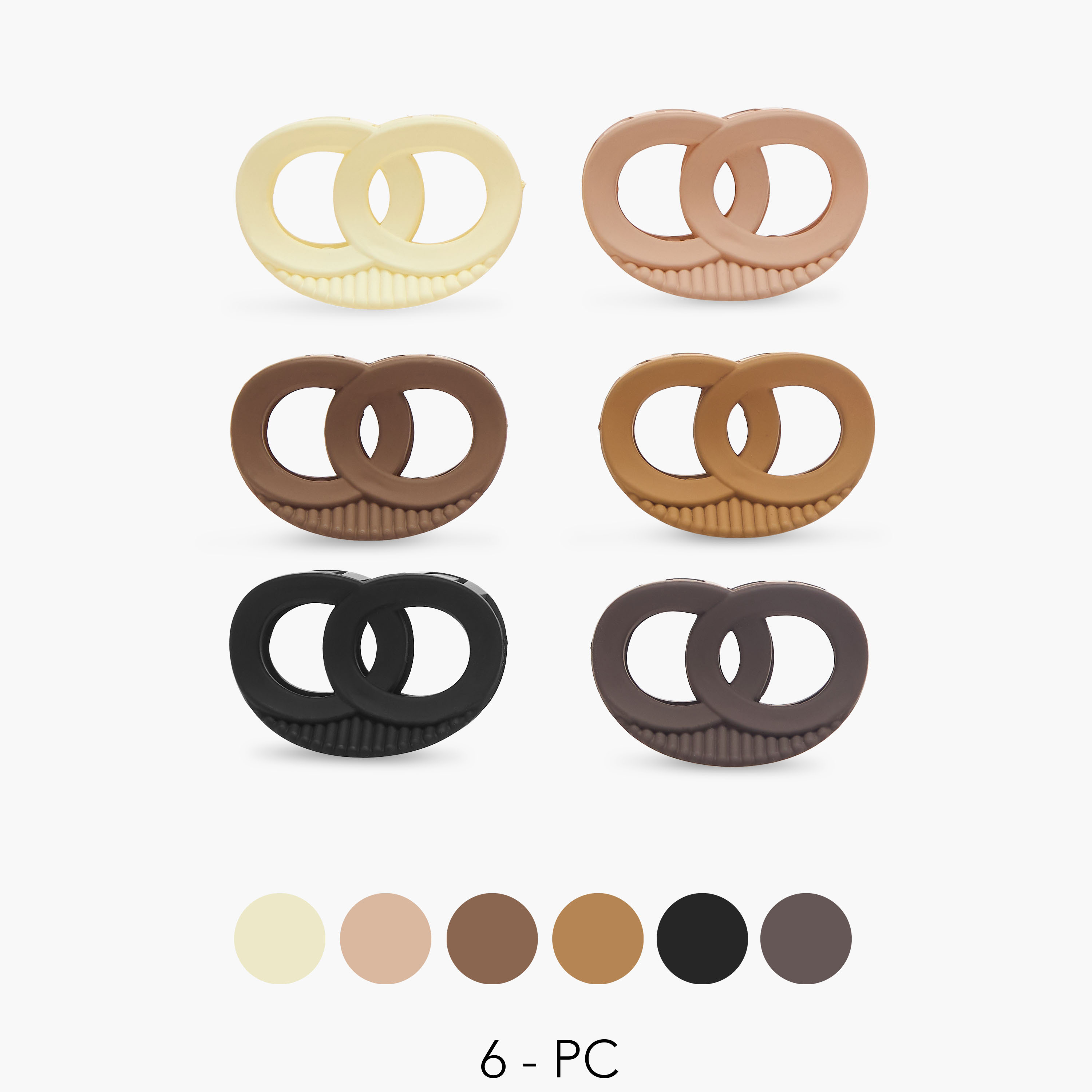 طقم مشابك شعر متنوعة عدد 6 من جلوو-women-hairaccessories-image-1