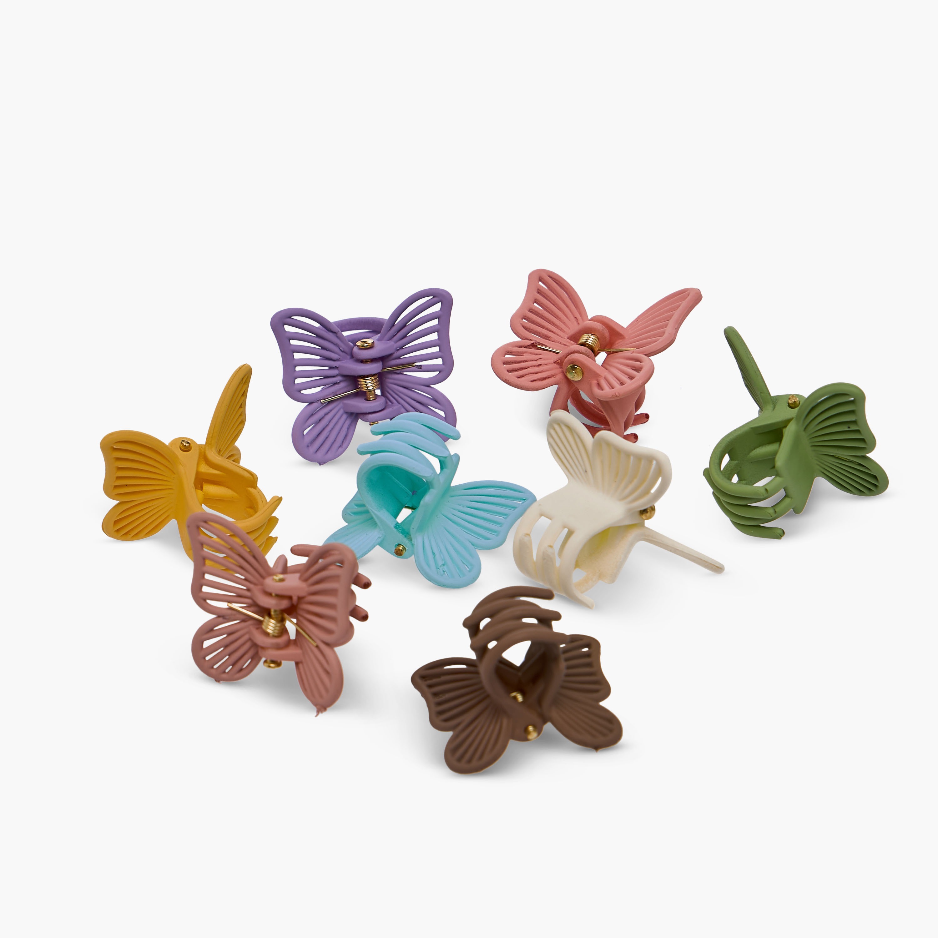 مشبك شعر على شكل فراشة - طقم 8 قطع-women-hairaccessories-clamps-image-7