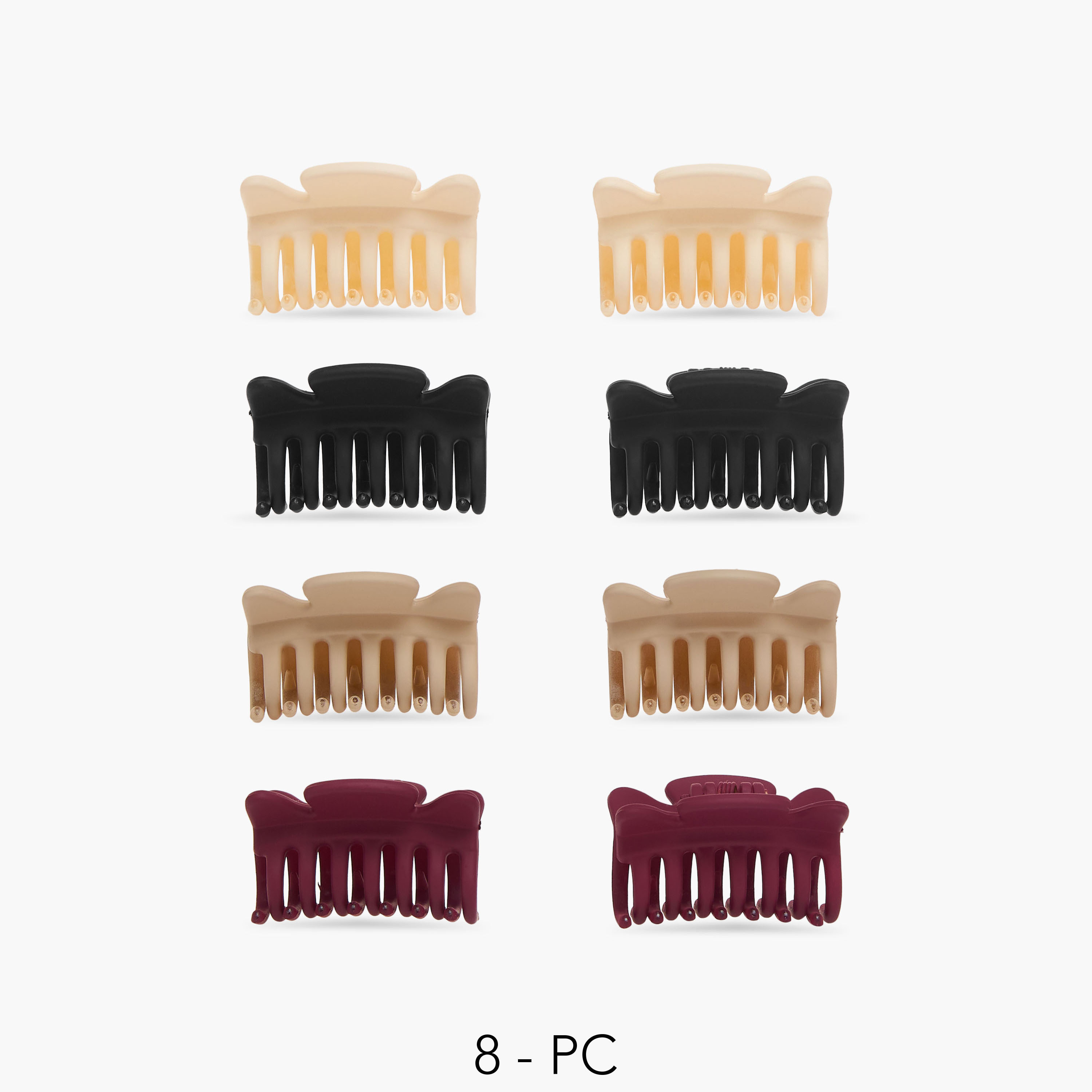طقم مشابك شعر مطفية متنوعة عدد 8 من جلوو-women-hairaccessories-image-1