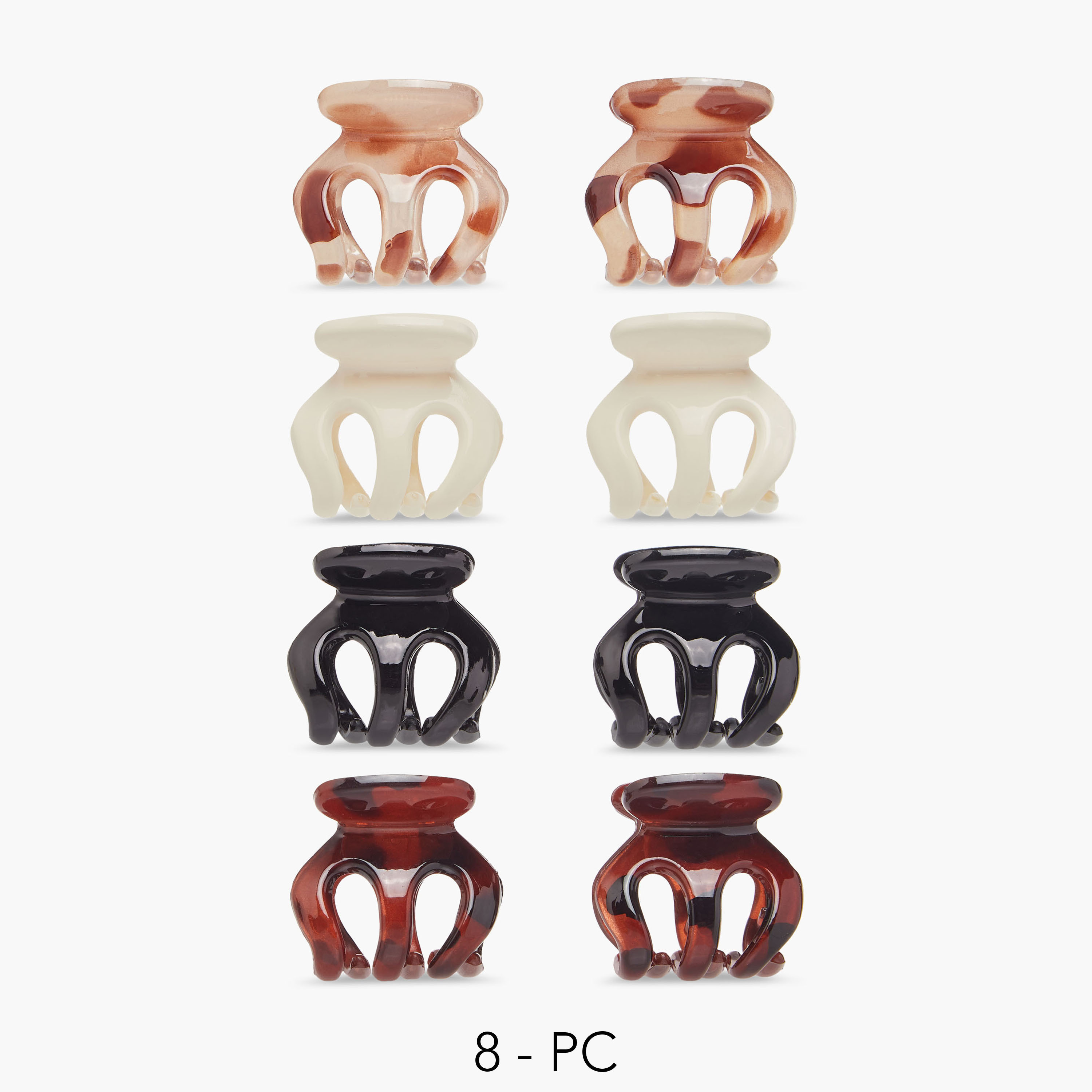 مشابك شعر متنوعة من جلو - طقم 8 قطع-women-hairaccessories-clamps-image-1