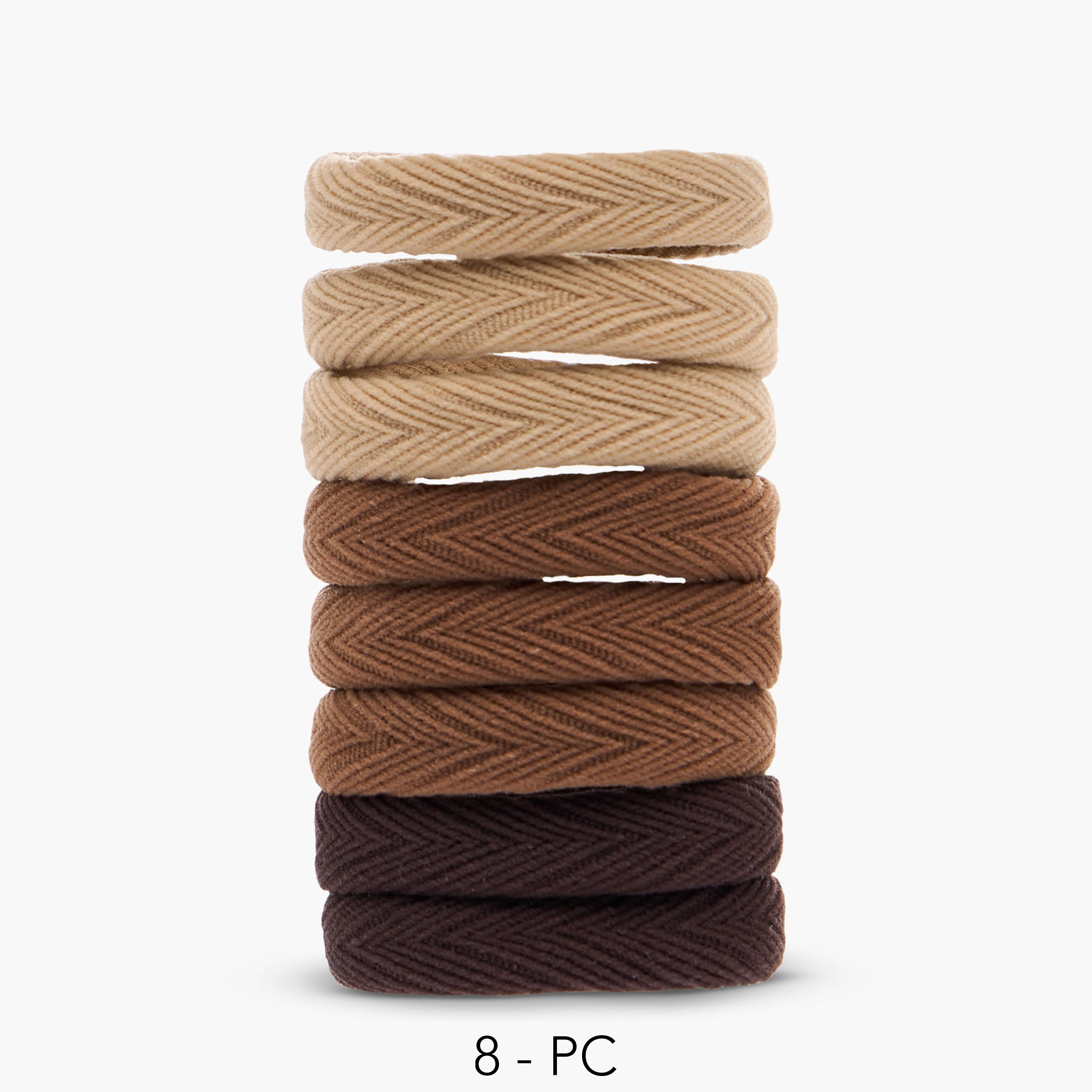 Set of 8 - Textured Hair Tie-women-hairaccessories-scrunchies-image-1