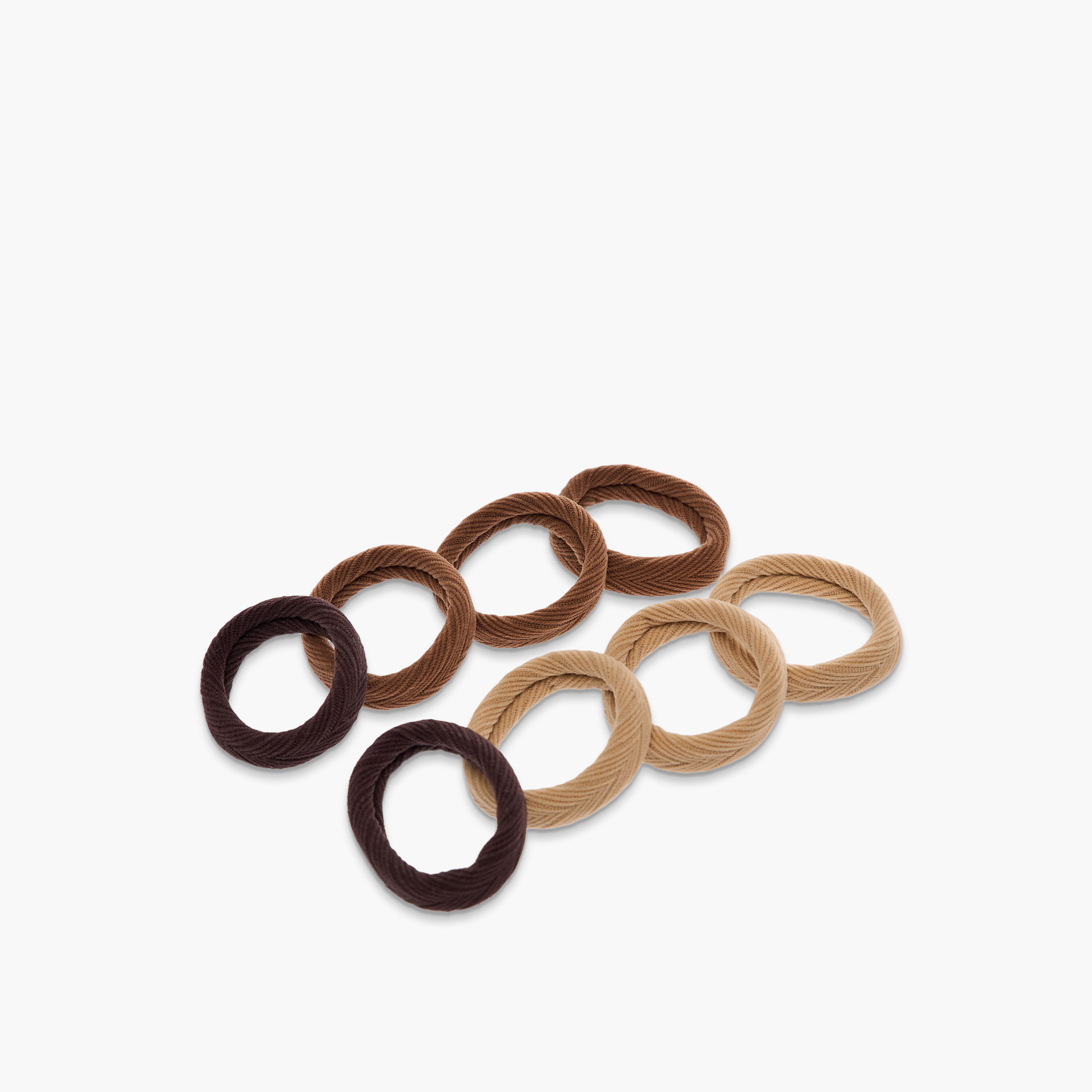 Set of 8 - Textured Hair Tie-women-hairaccessories-scrunchies-image-2