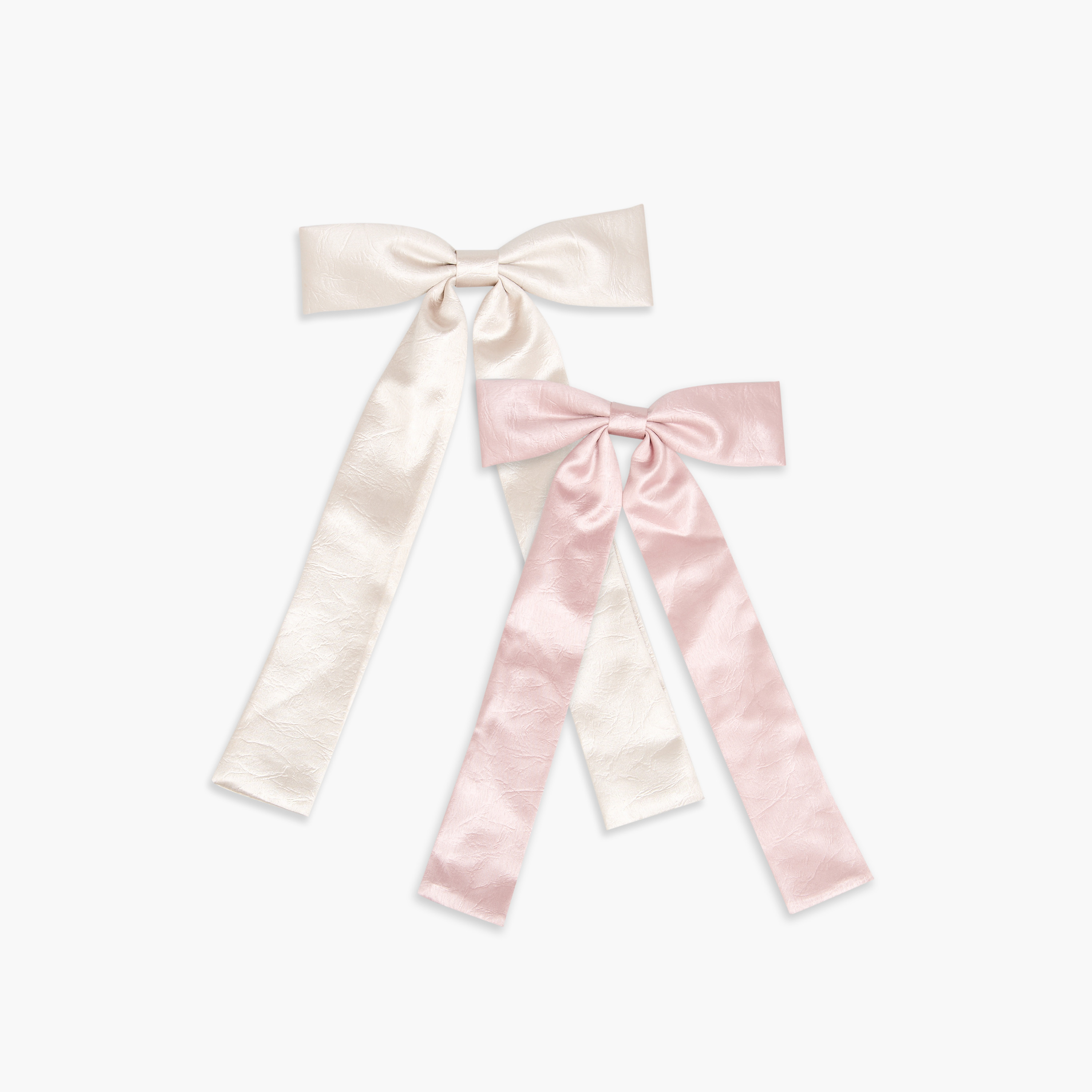 Set of 2 - Bow Accent Barrette Hair Clip-women-hairaccessories-clips-image-1