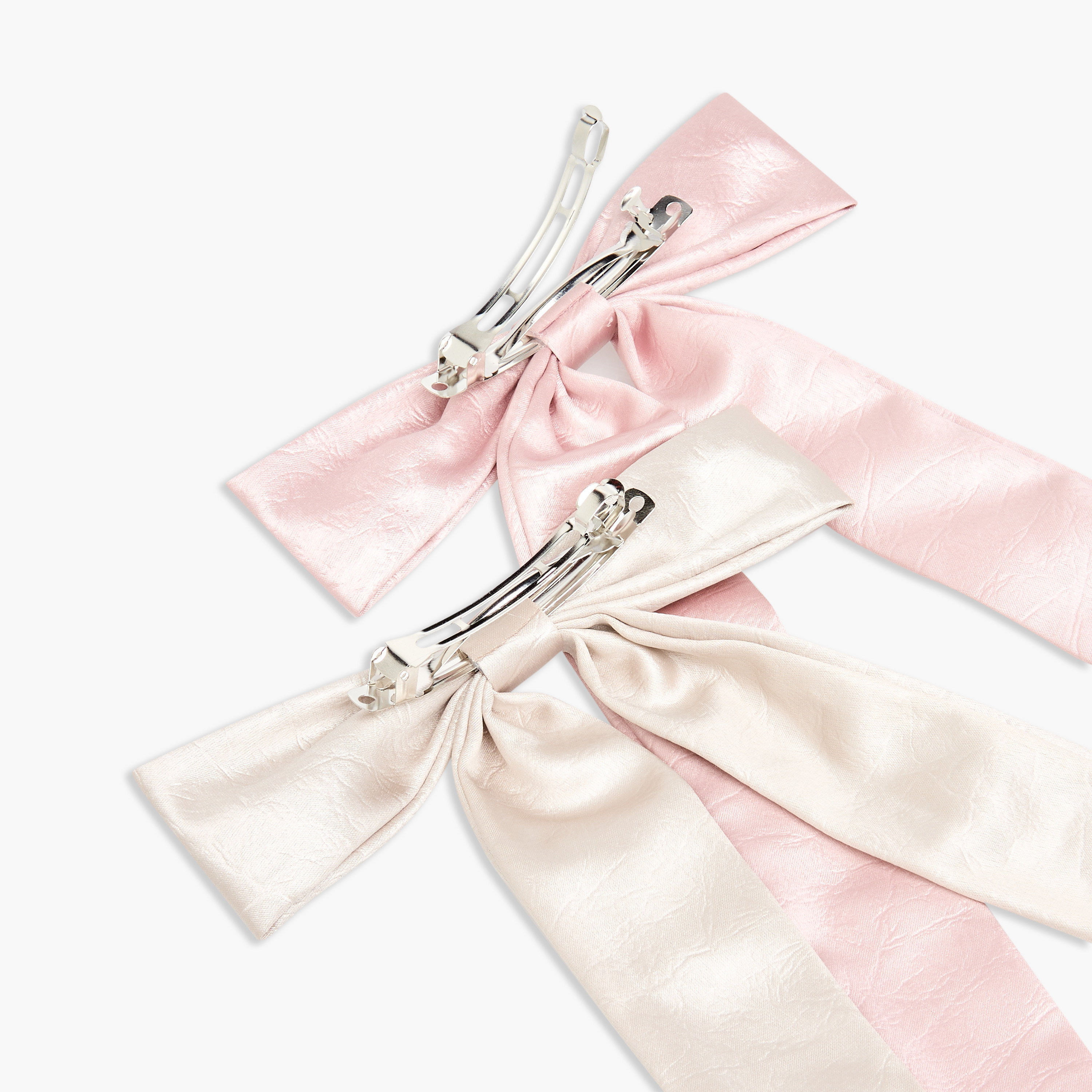 Set of 2 - Bow Accent Barrette Hair Clip-women-hairaccessories-clips-image-8