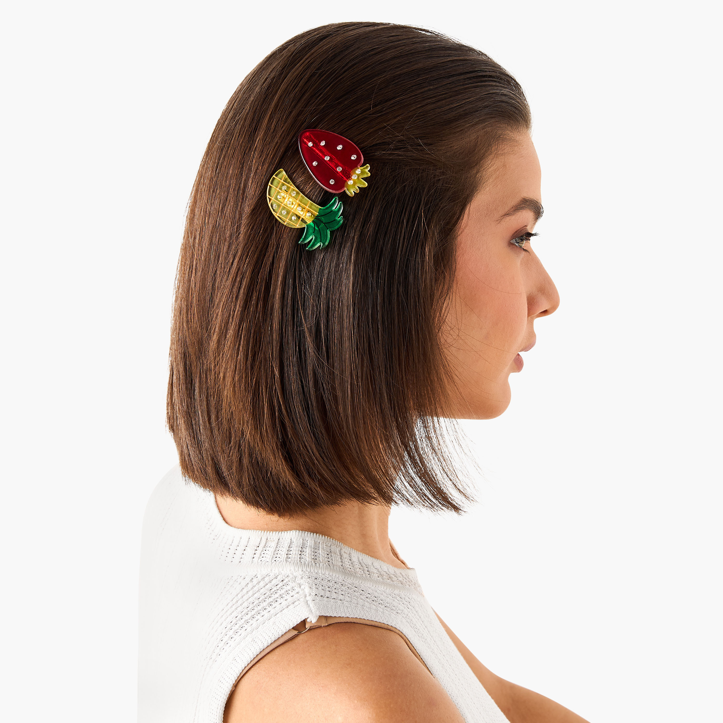 Set of 3 - Fruit Pattern Hair Clip-women-hairaccessories-clips-image-2