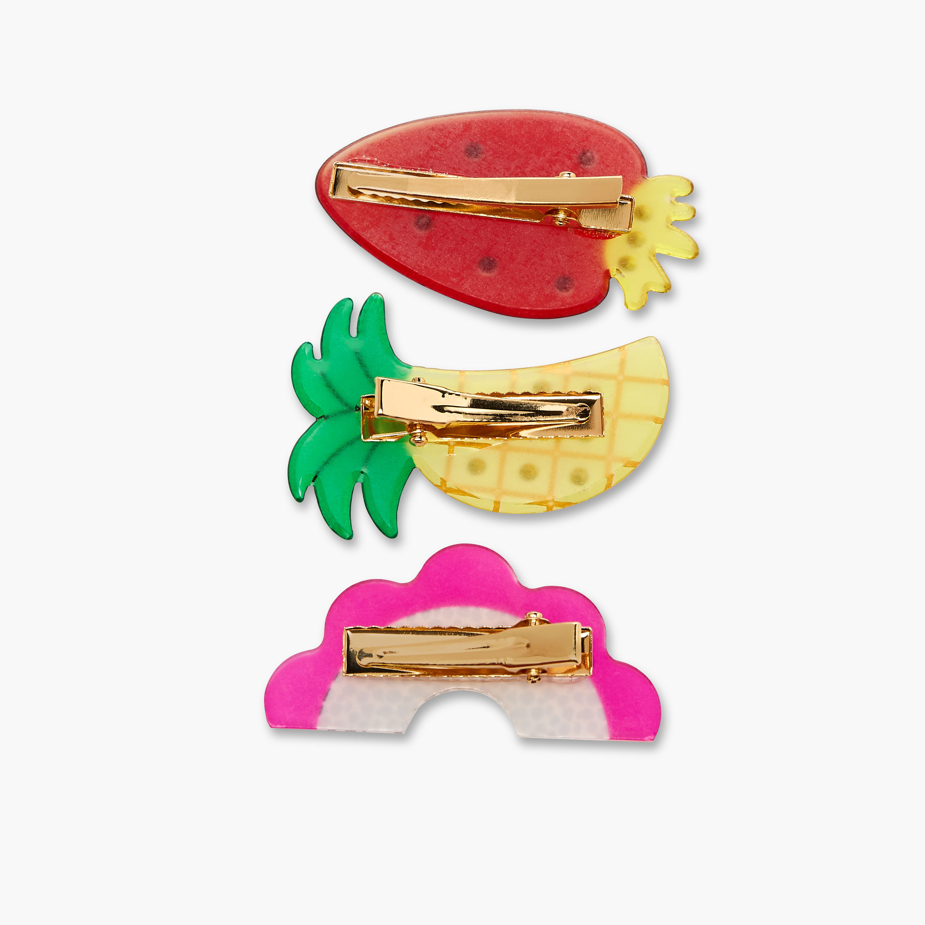 Set of 3 - Fruit Pattern Hair Clip-women-hairaccessories-clips-image-3